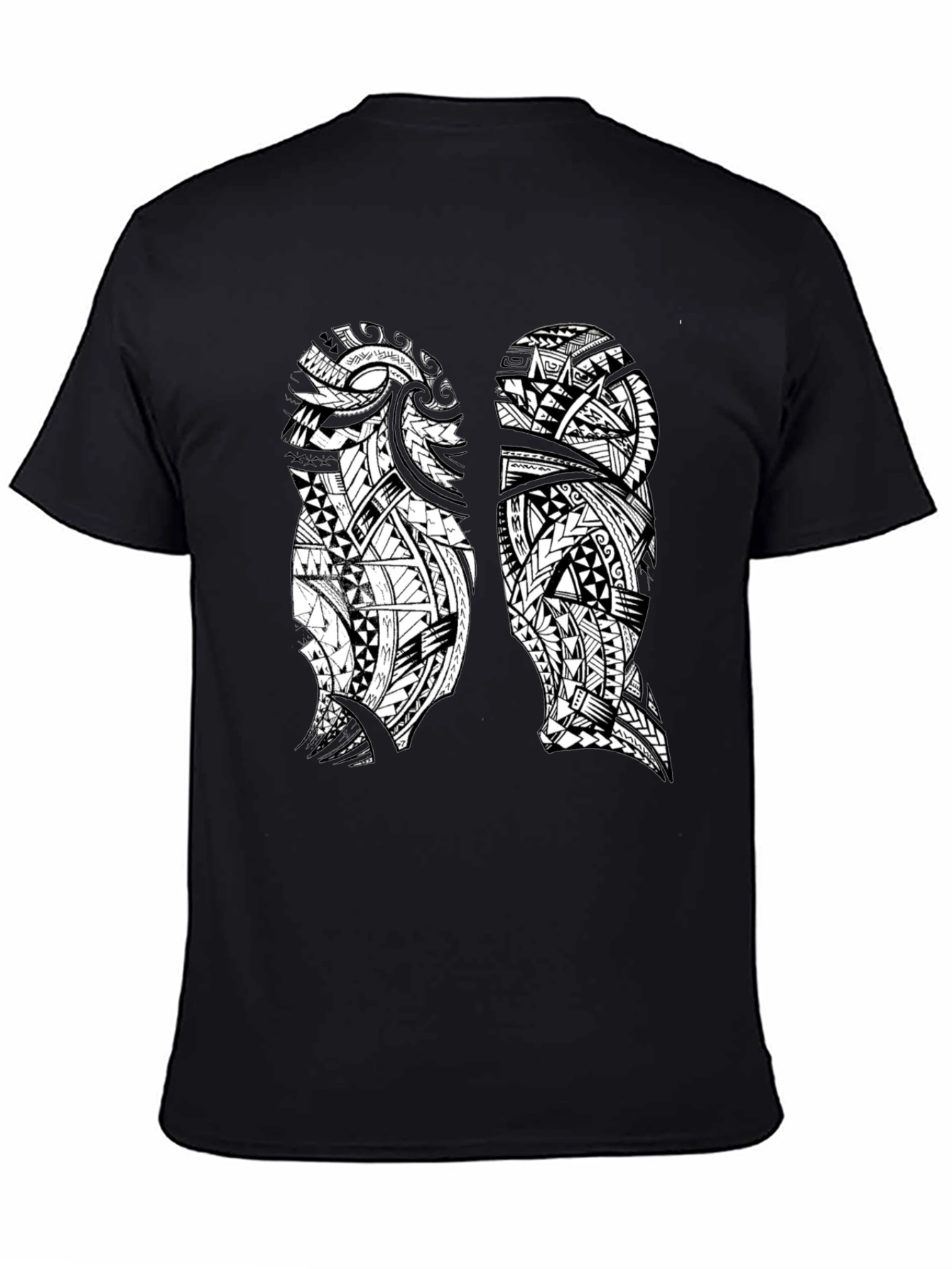 Tribal Lungs Graphic T-Shirt - Black