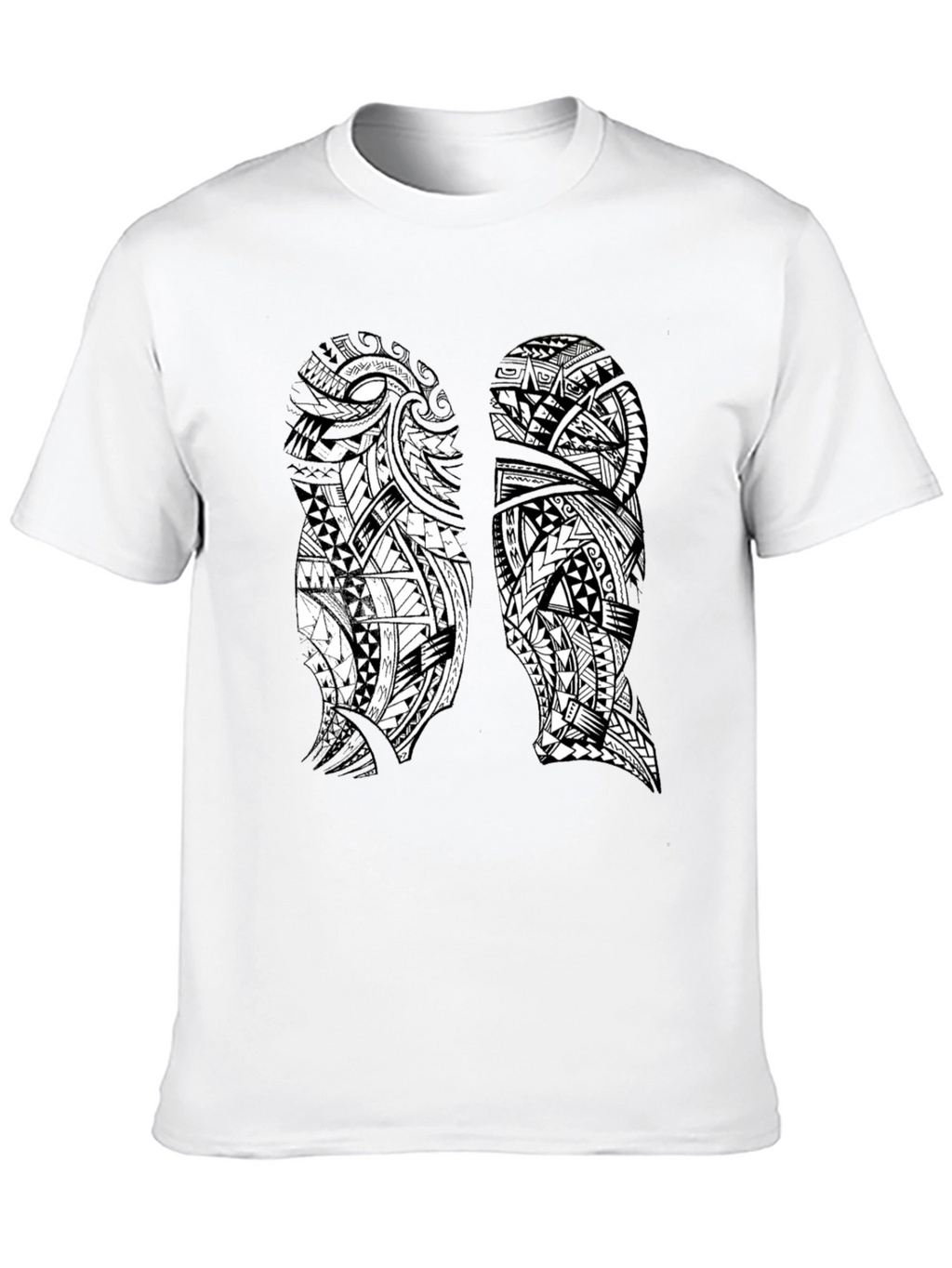 Tribal Lungs Graphic T-Shirt - Black
