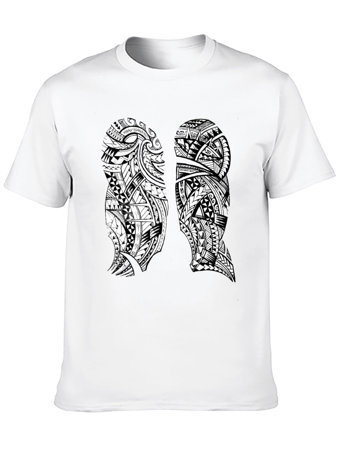 Tribal Lungs Graphic T-Shirt - Black