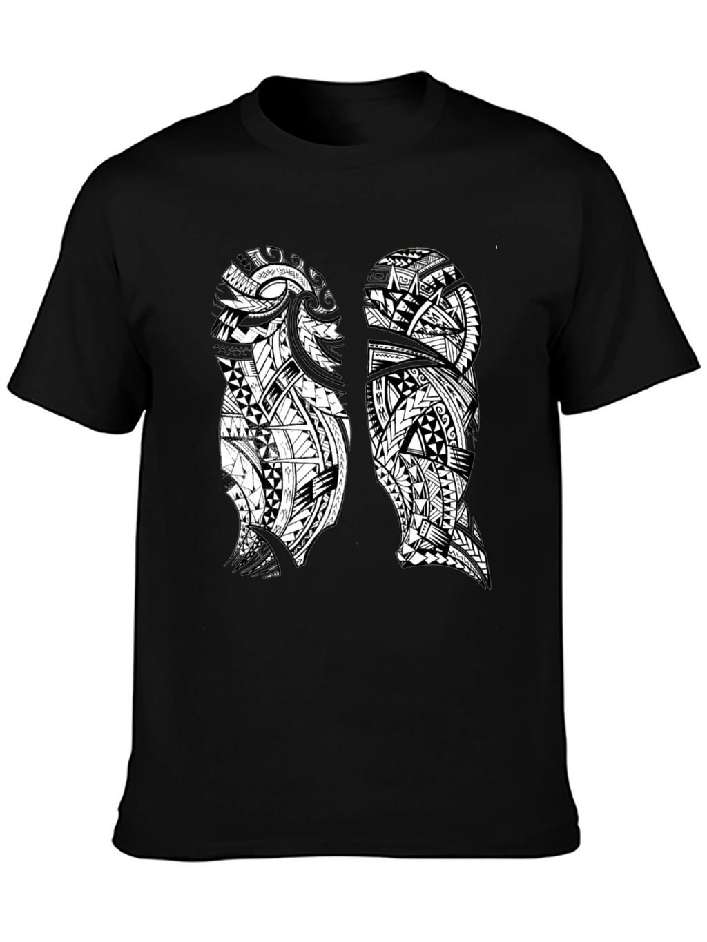 Tribal Lungs Graphic T-Shirt - Black