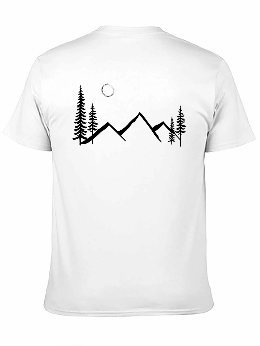 Mountain Scene Graphic Tee - Black