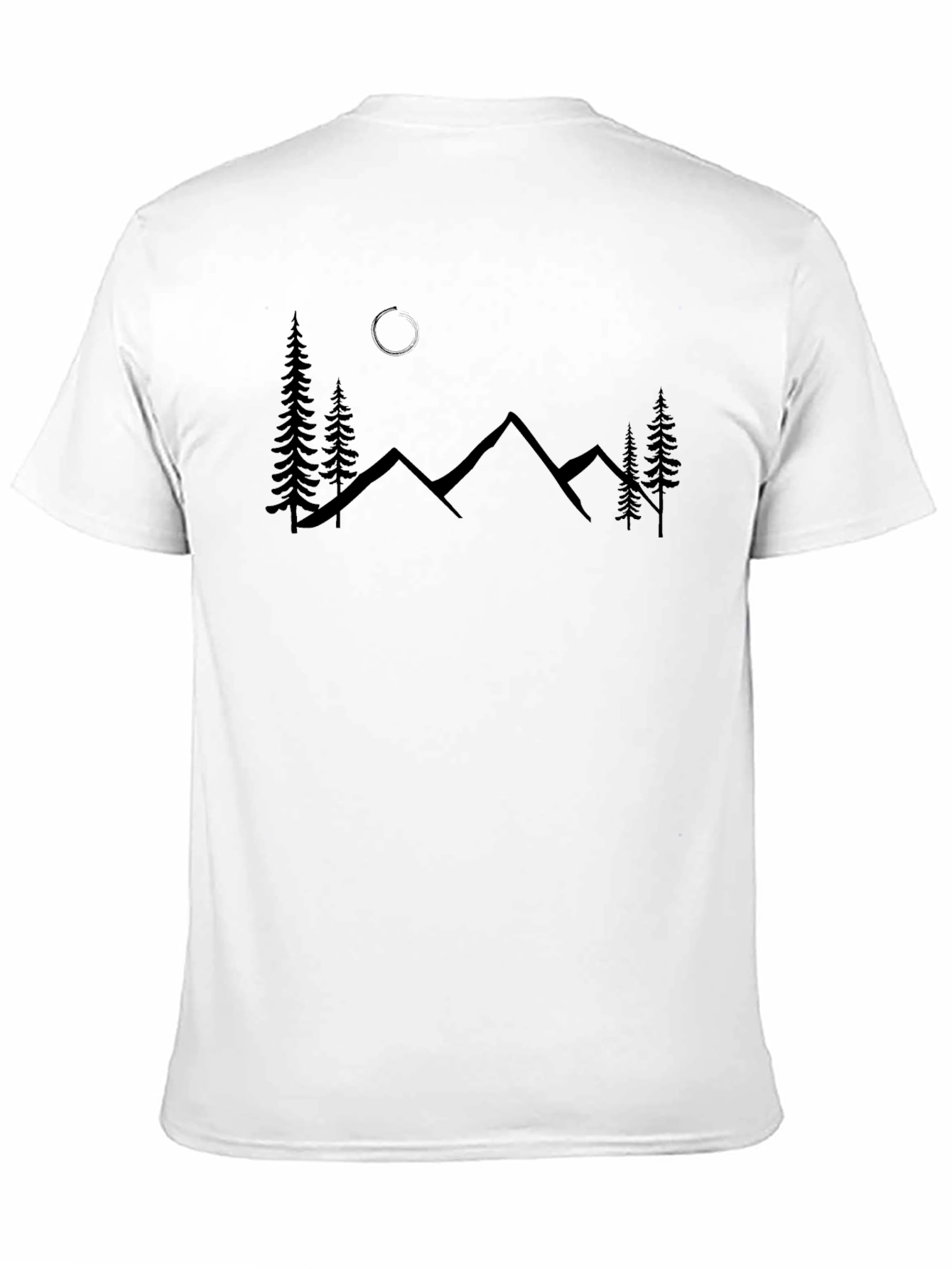 Mountain Scene Graphic Tee - Black
