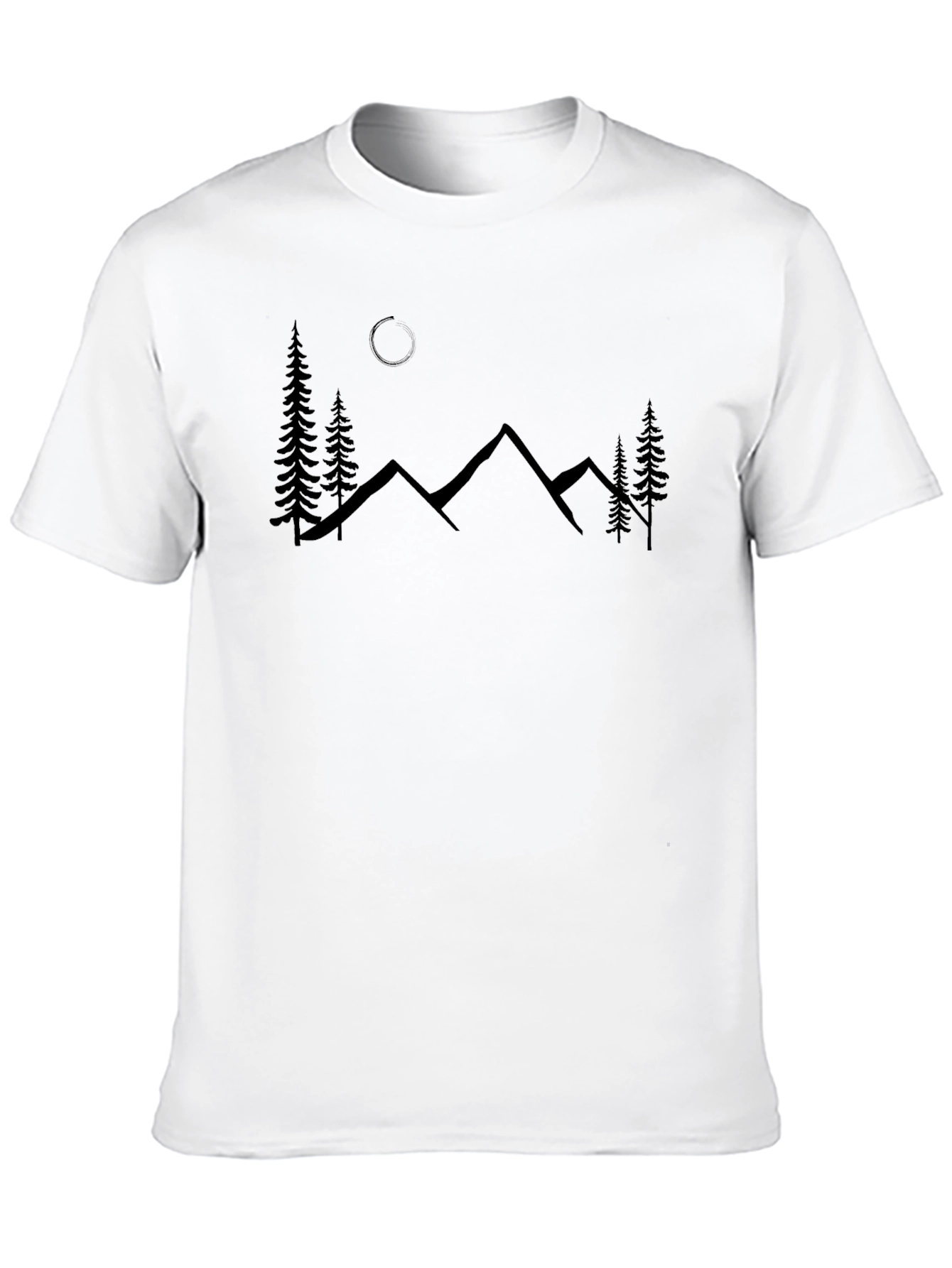 Mountain Scene Graphic Tee - Black