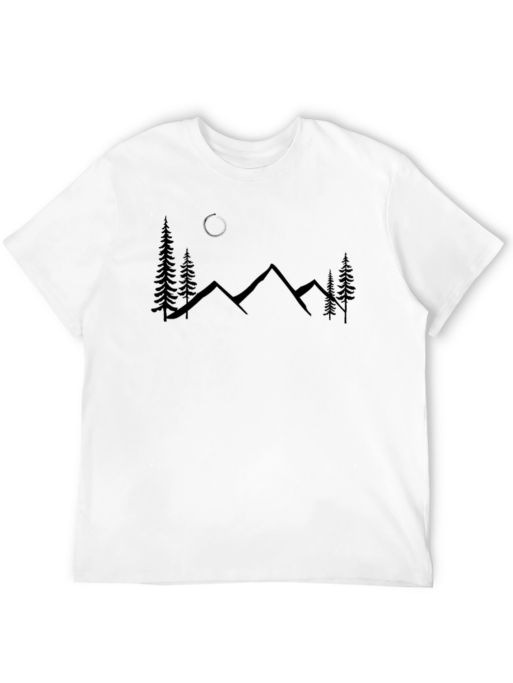 Mountain Scene Graphic Tee - Black