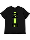 Abstract Letter Graphic Black T-Shirt