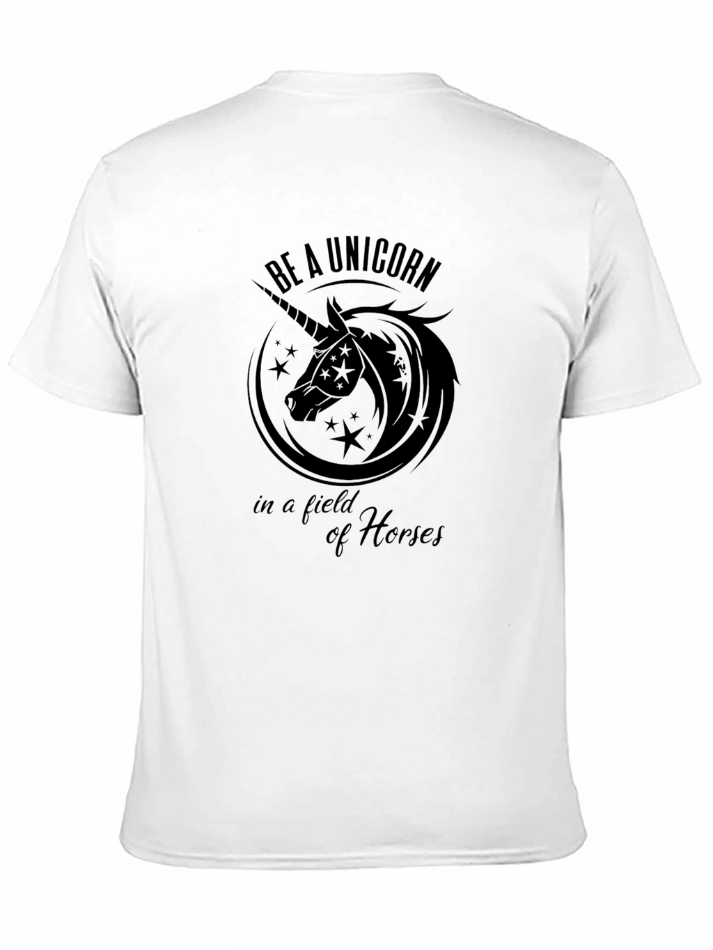 Be A Unicorn Black Graphic T-Shirt