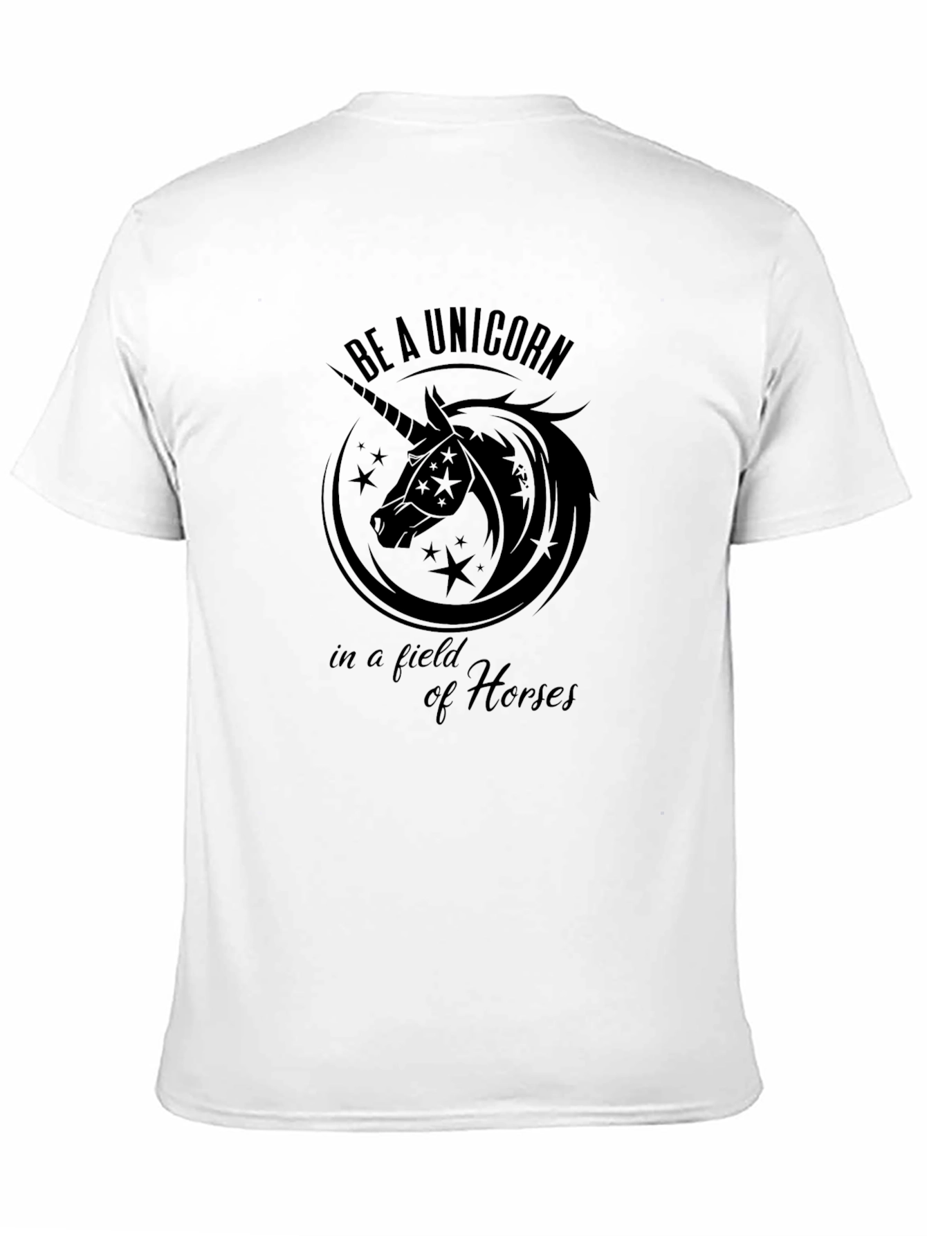 Be A Unicorn Black Graphic T-Shirt