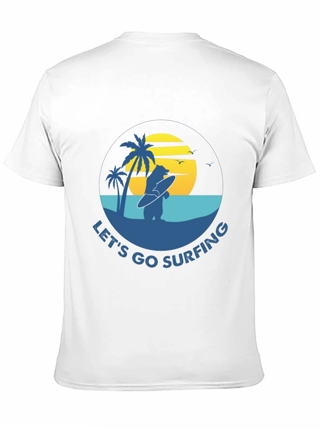 Lets Go Surfing T-Shirt - Bear Graphic Tee