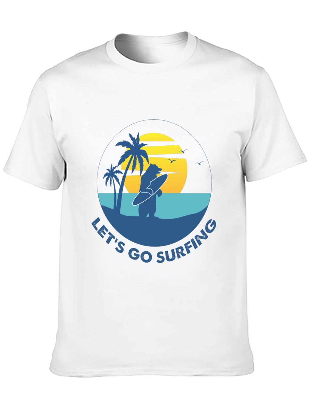 Lets Go Surfing T-Shirt - Bear Graphic Tee