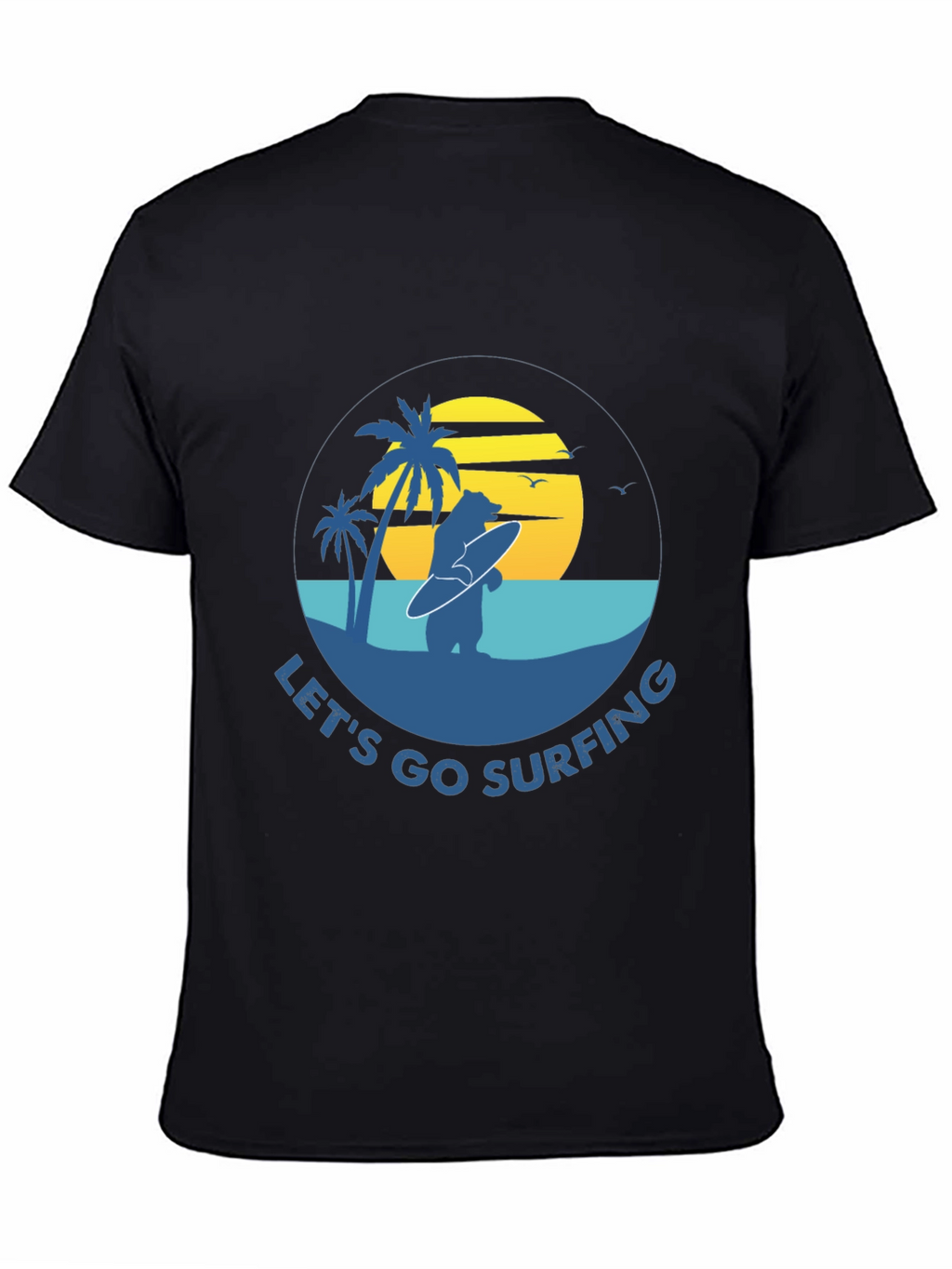Lets Go Surfing T-Shirt - Bear Graphic Tee
