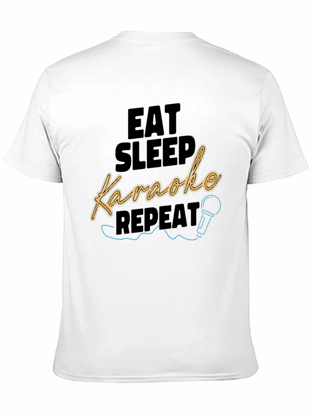 Eat Sleep Karaoke Repeat Black T-Shirt