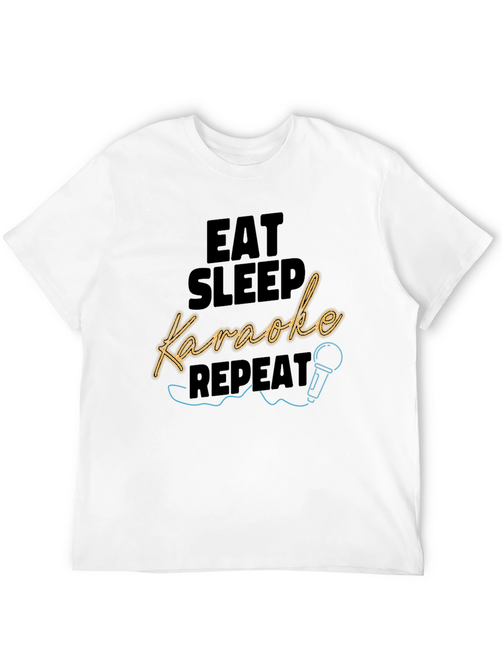 Eat Sleep Karaoke Repeat Black T-Shirt