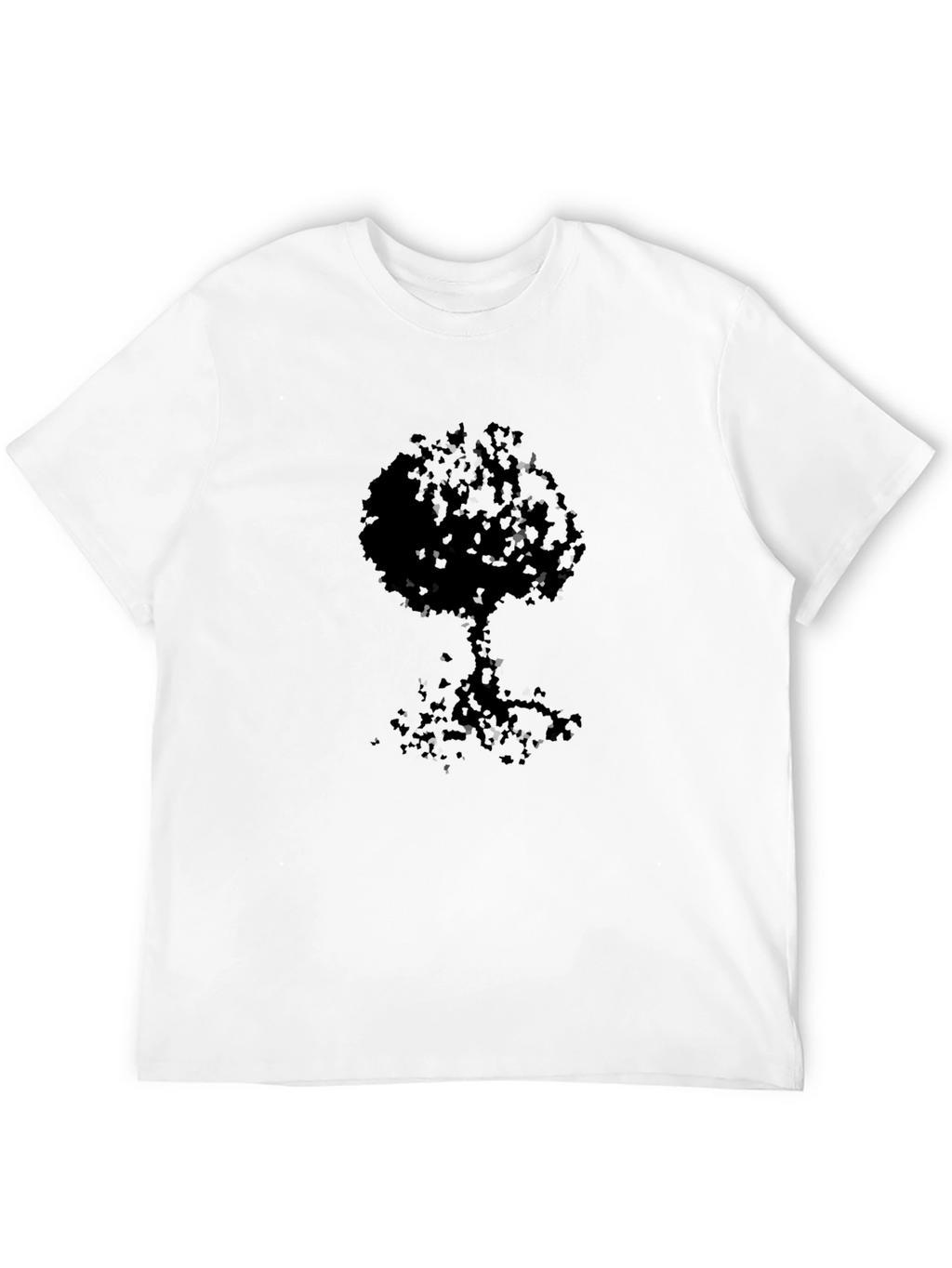Modern Tree Silhouette Black T-Shirt