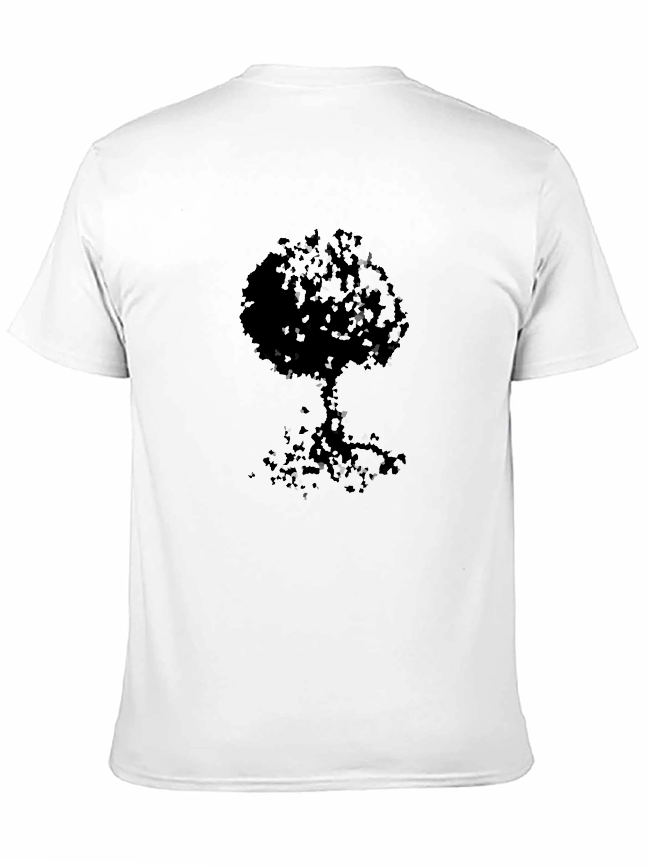 Modern Tree Silhouette Black T-Shirt