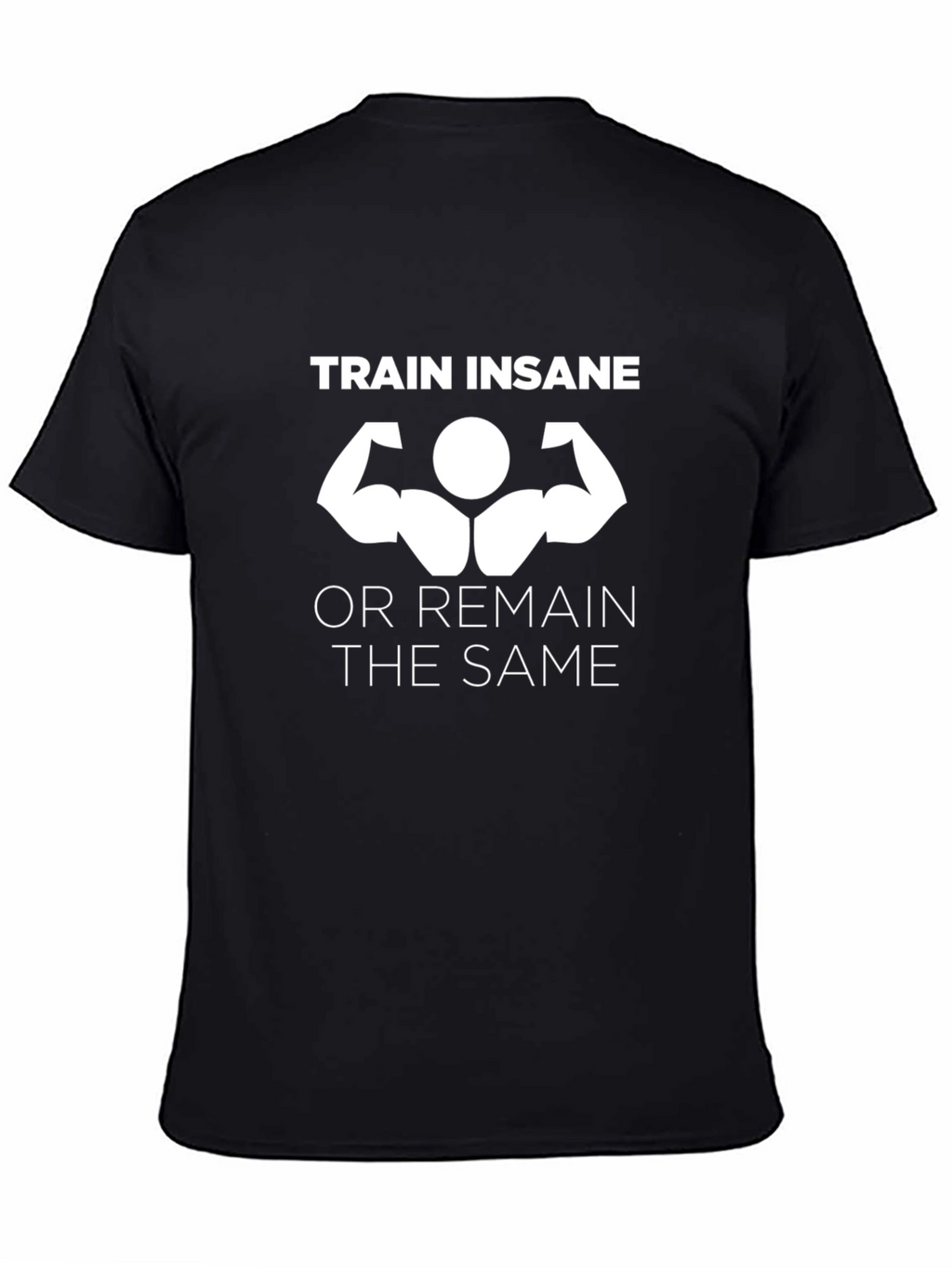 Train Insane Black Graphic Tee for Fitness Lovers
