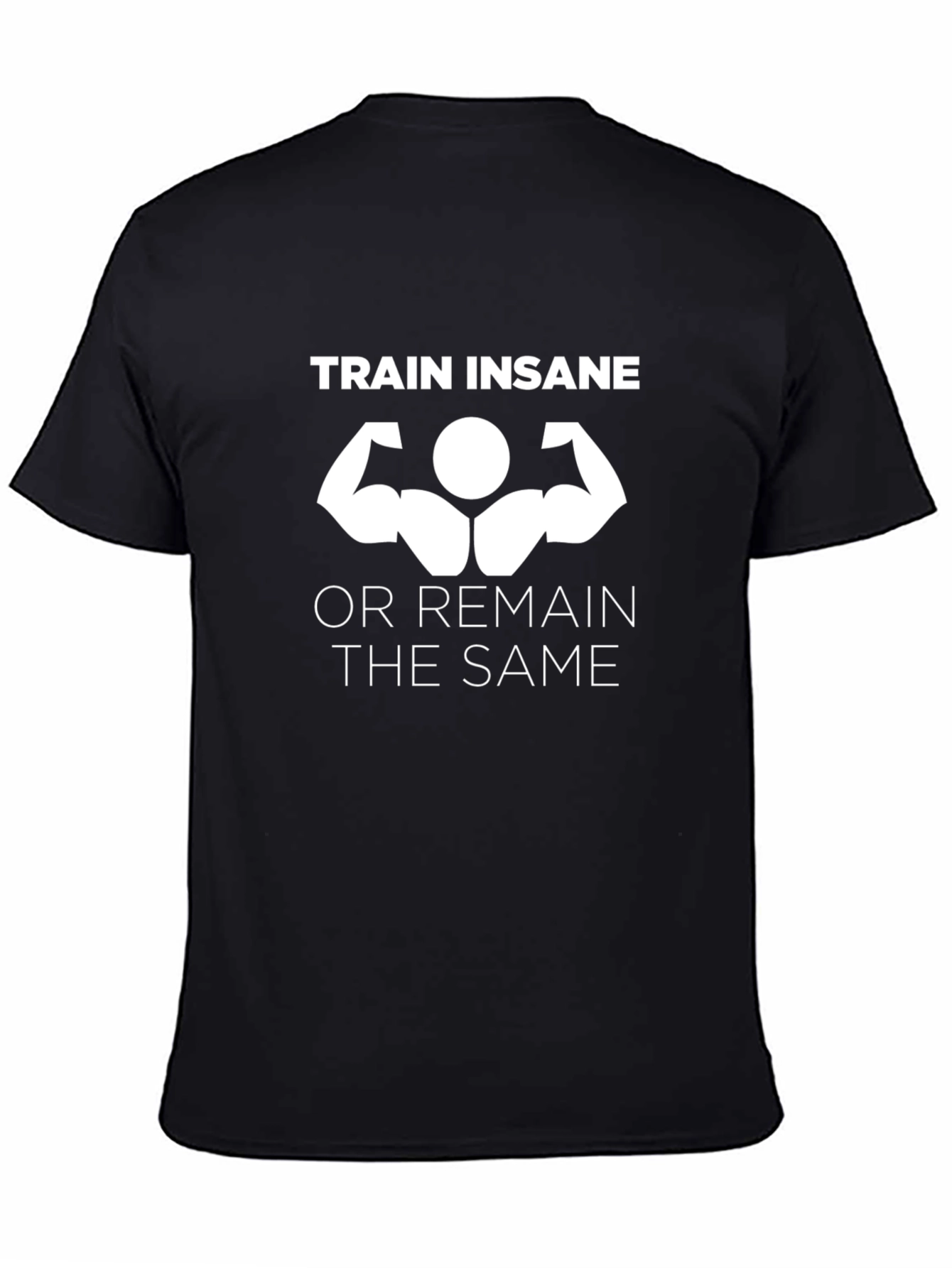 Train Insane Black Graphic Tee for Fitness Lovers
