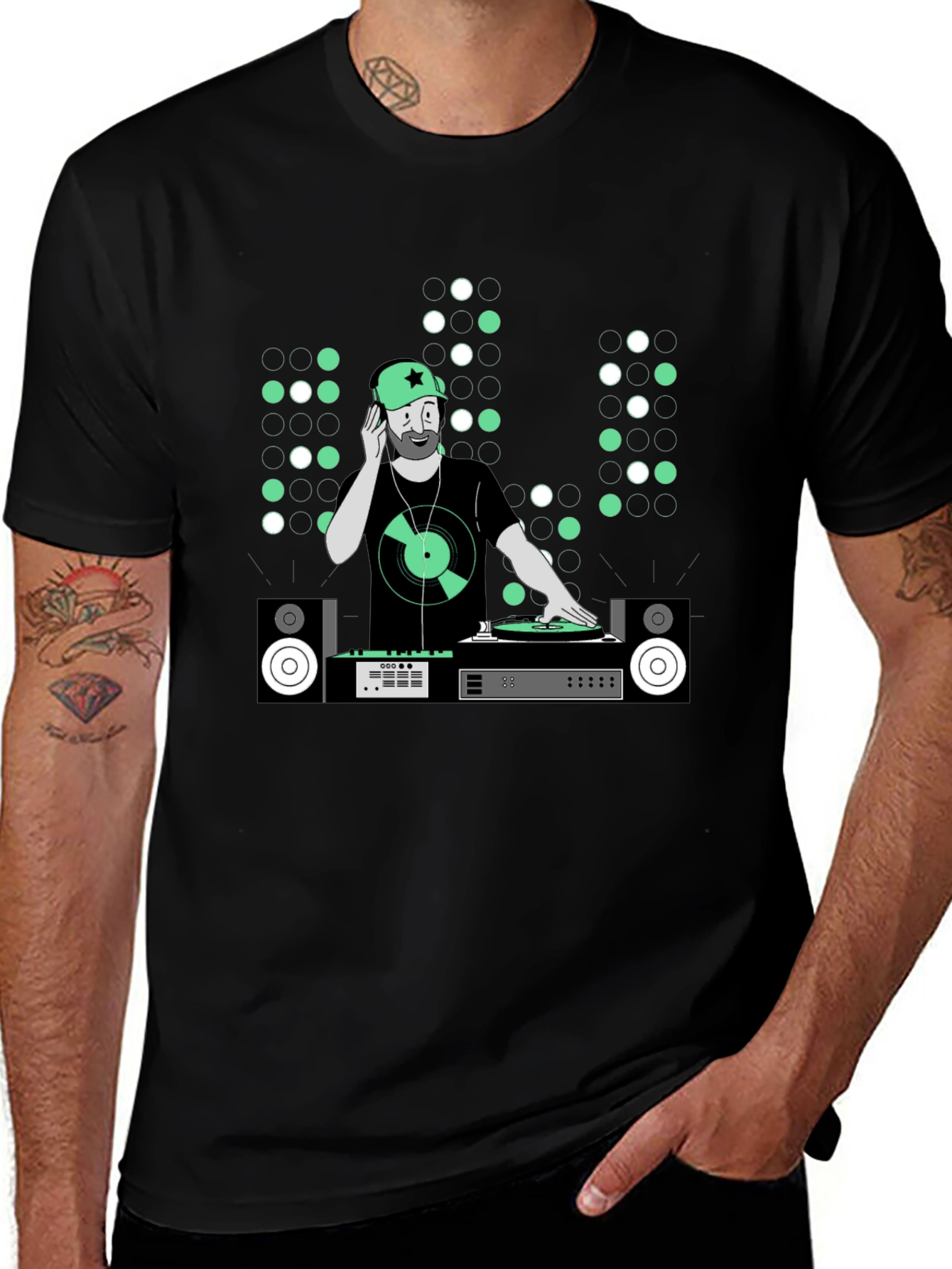 DJ Graphic Tee - Music Lover Black T-Shirt