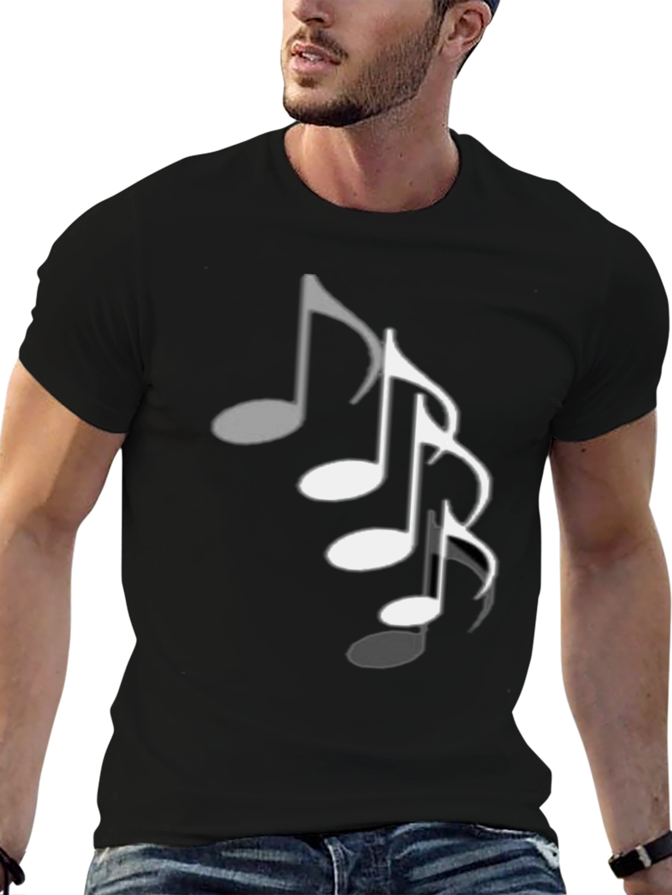 Musical Note Graphic Print Tee