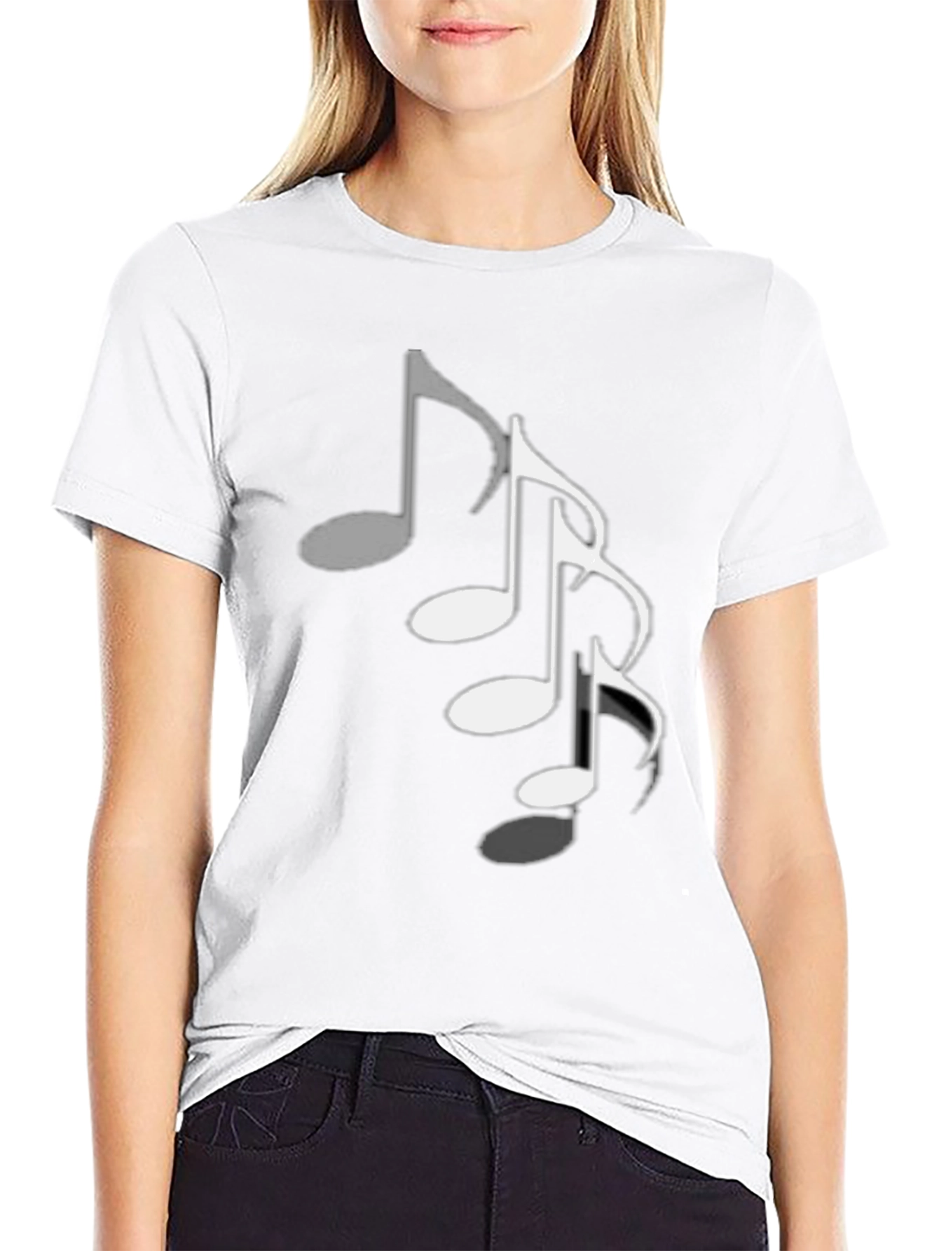 Musical Note Graphic Print Tee