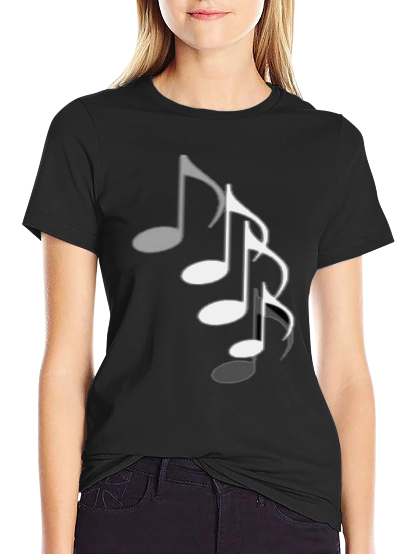 Musical Note Graphic Print Tee