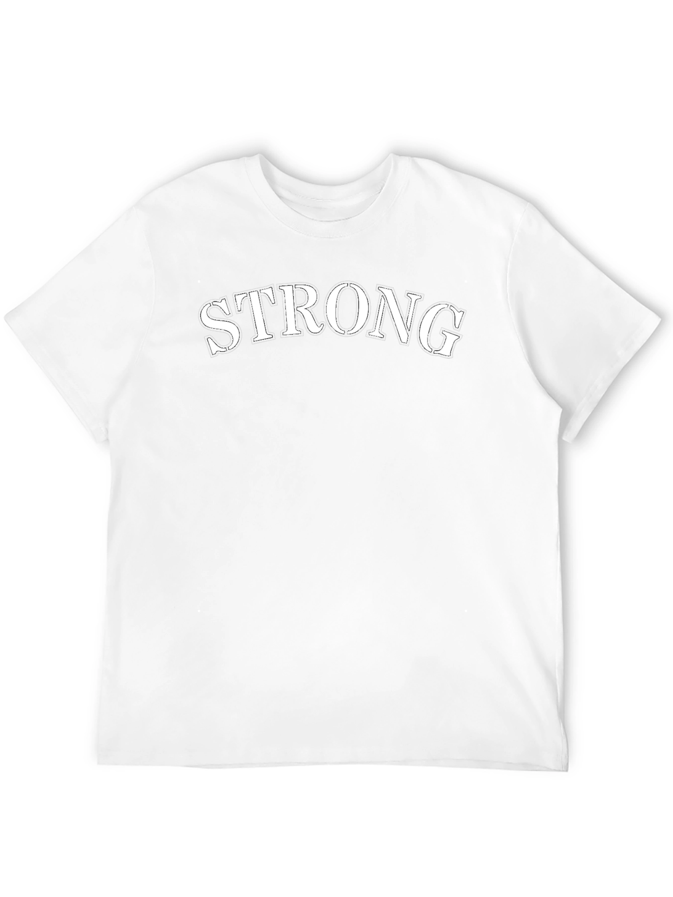 Strong Graphic Tee - Black Cotton Casual Shirt