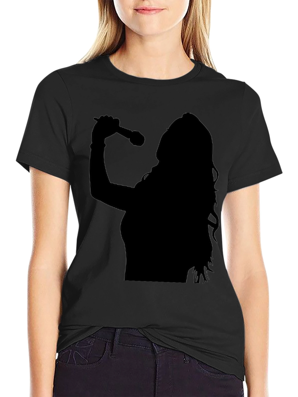 Silhouette Singer Graphic Tee - Black