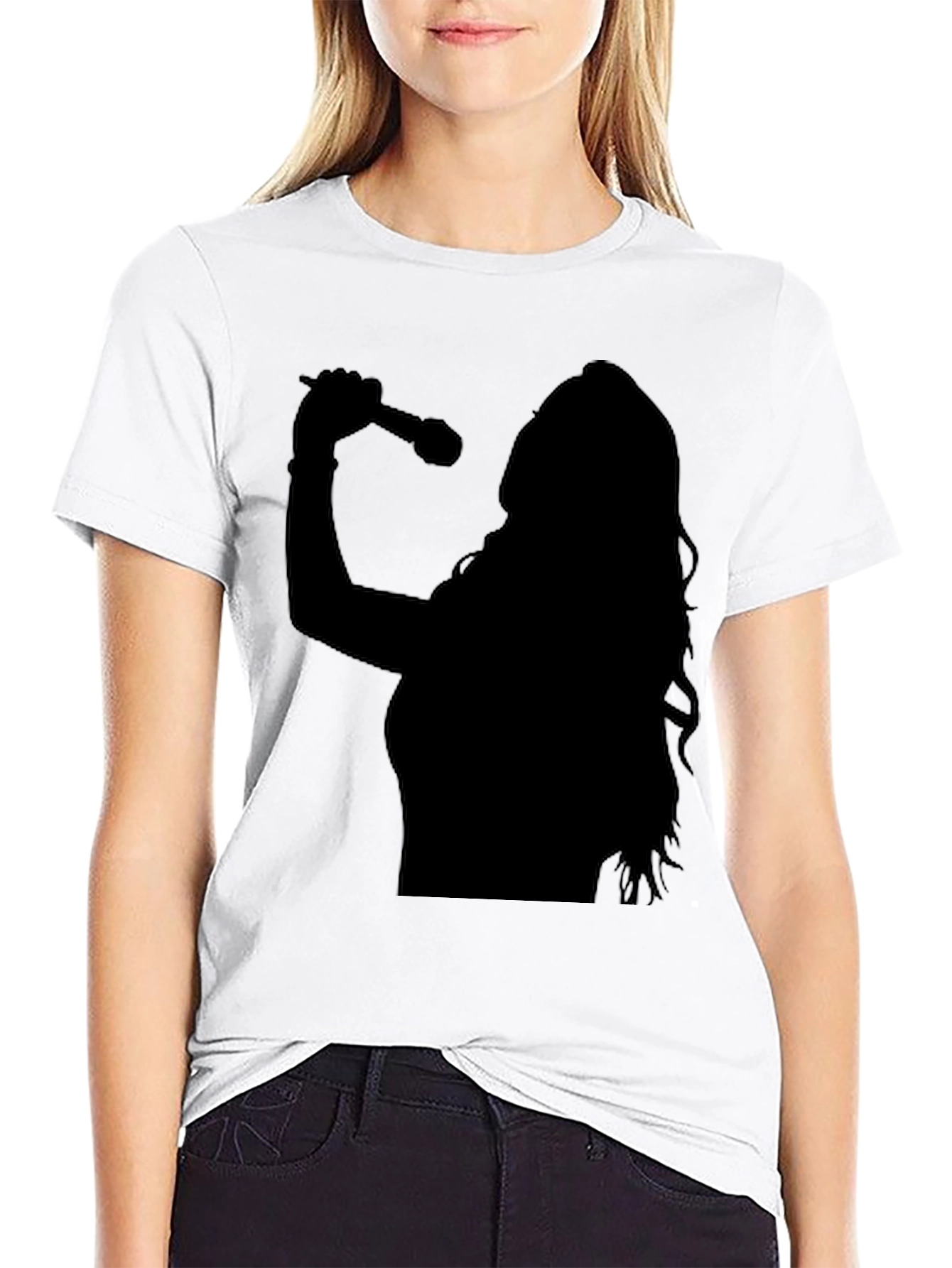 Silhouette Singer Graphic Tee - Black