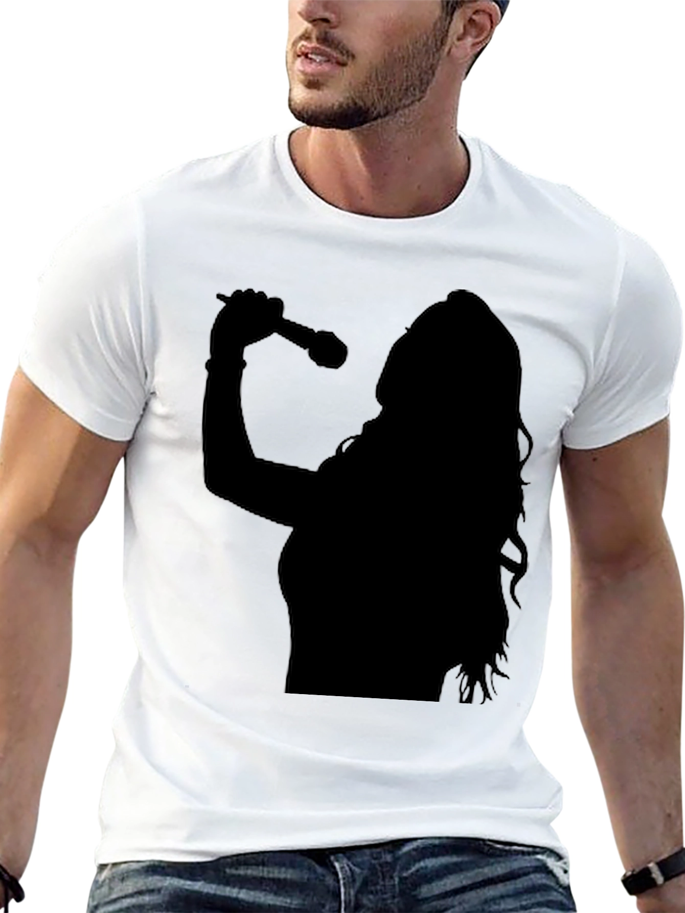 Silhouette Singer Graphic Tee - Black