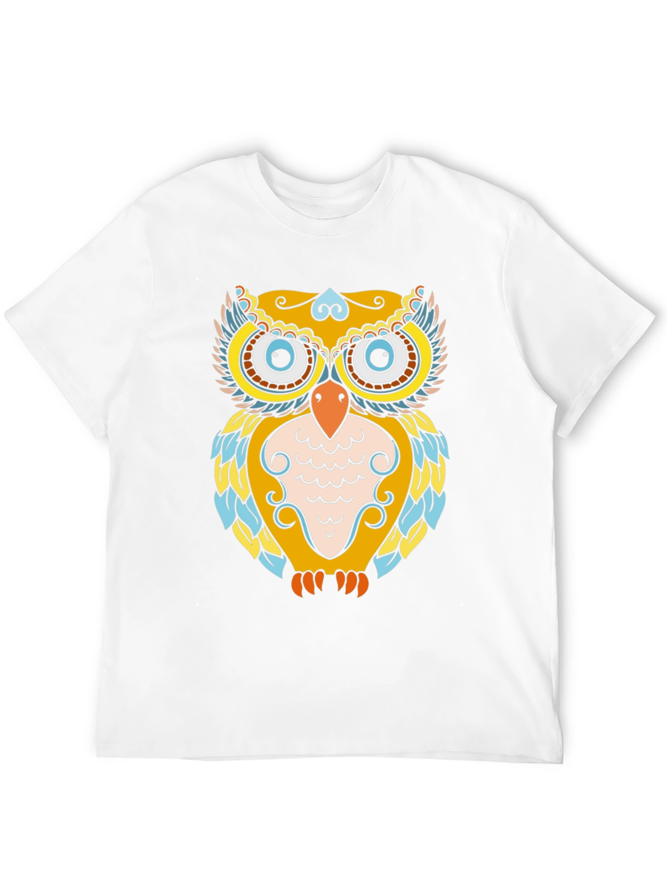 Owl Graphic Print Black T-Shirt