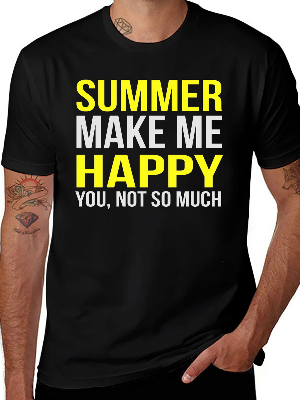 Funny Summer T-Shirt - Make Me Happy Graphic Tee