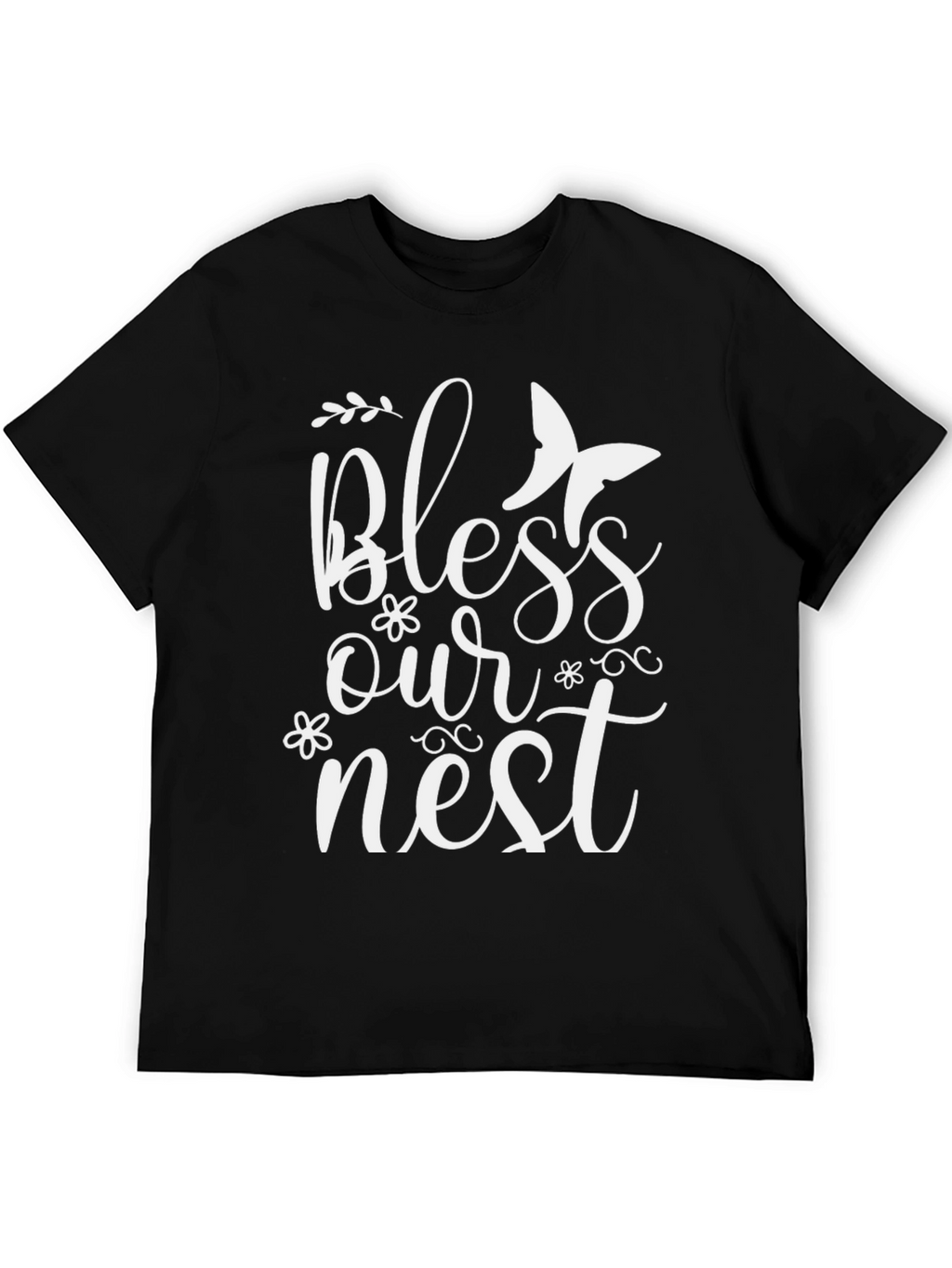 Bless Our Nest Graphic Tee - Stylish Black Shirt