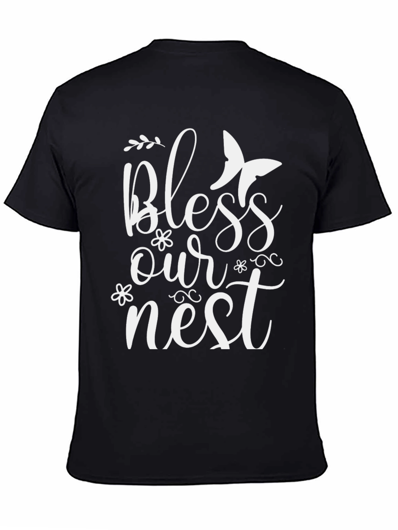 Bless Our Nest Graphic Tee - Stylish Black Shirt