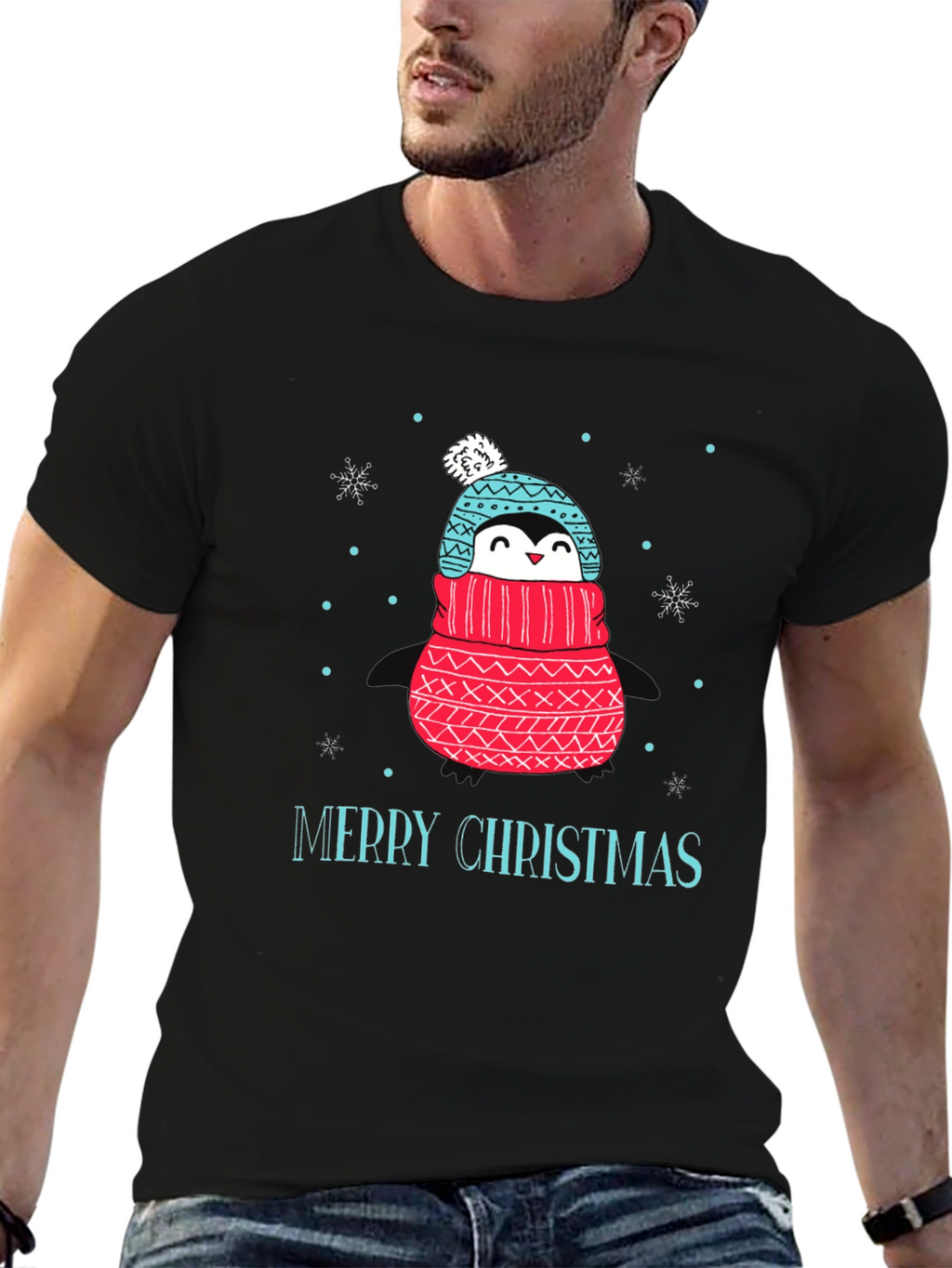 Festive Penguin Christmas T-Shirt