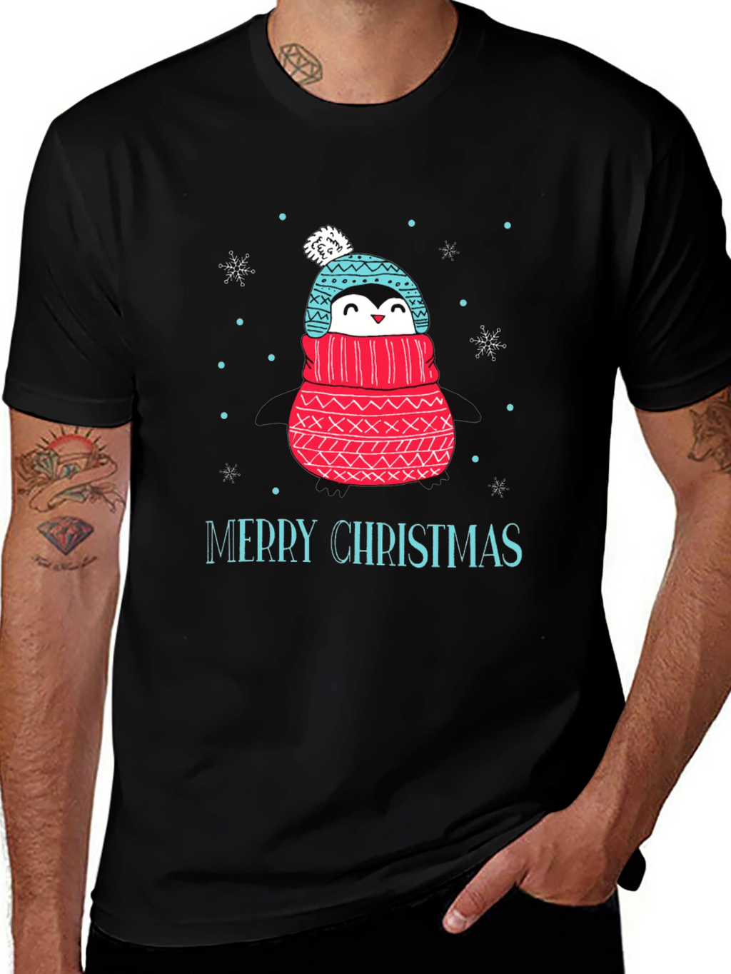 Festive Penguin Christmas T-Shirt