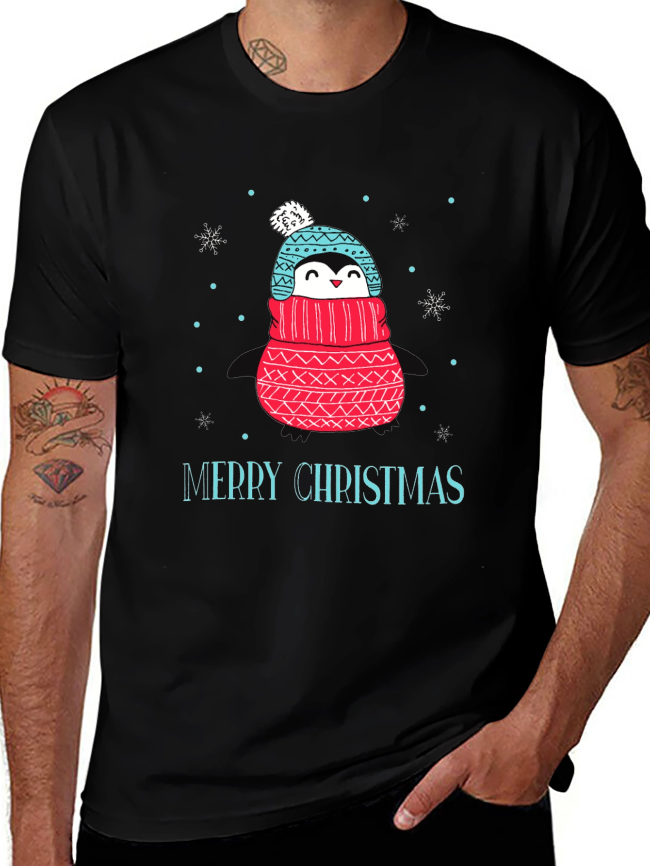 Festive Penguin Christmas T-Shirt