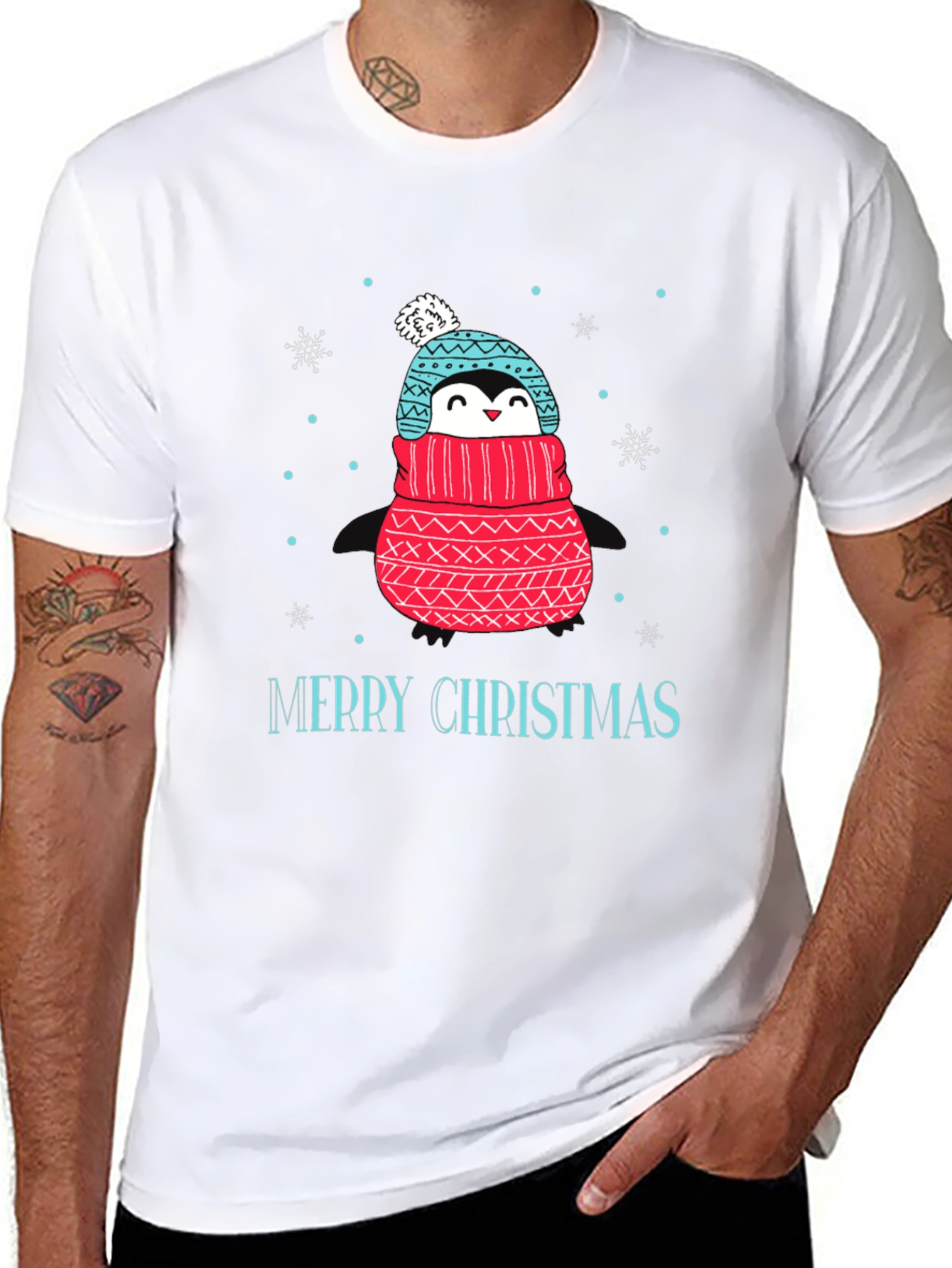 Festive Penguin Christmas T-Shirt