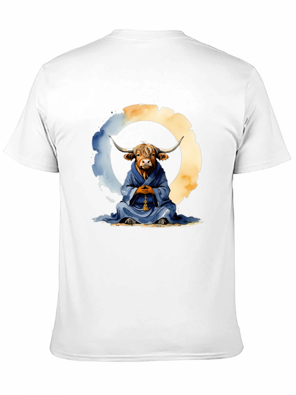 Meditating Highland Cow T-Shirt - Zen Bull Tee