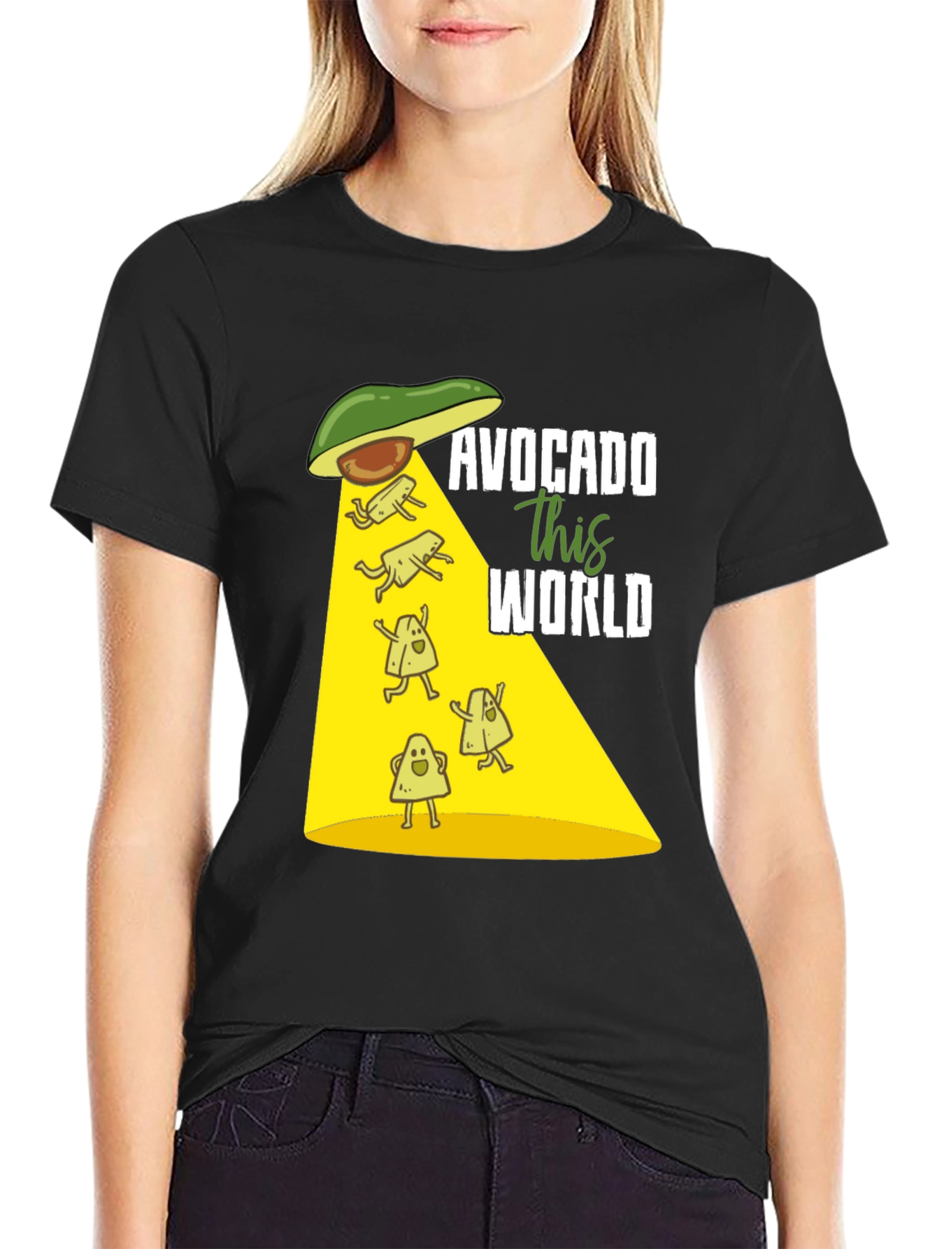 Avocado This World T-Shirt - Funny Alien Abduction Tee