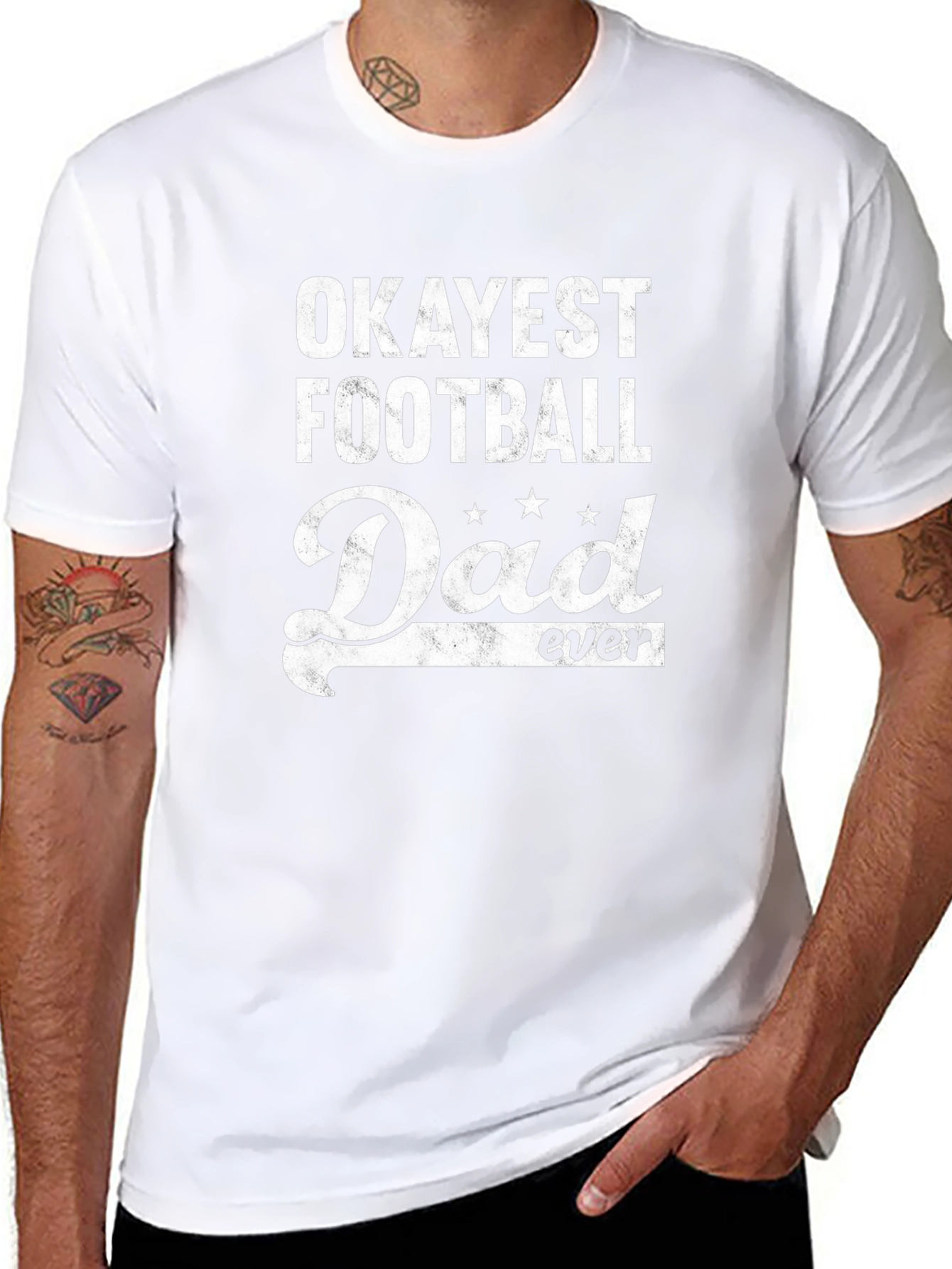 Okayest Football Dad Ever Graphic T-Shirt