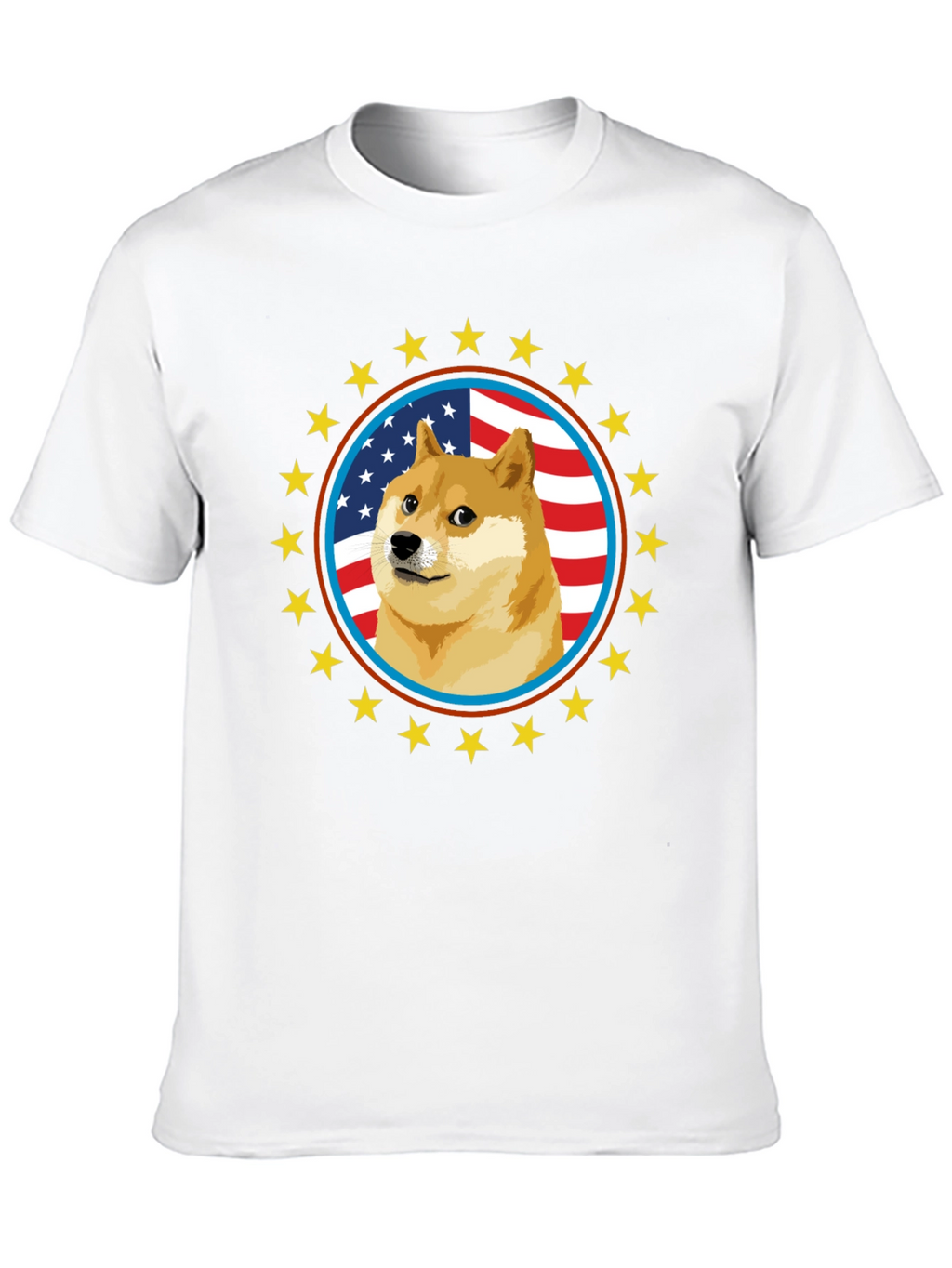 Doge Meme American Flag T-Shirt