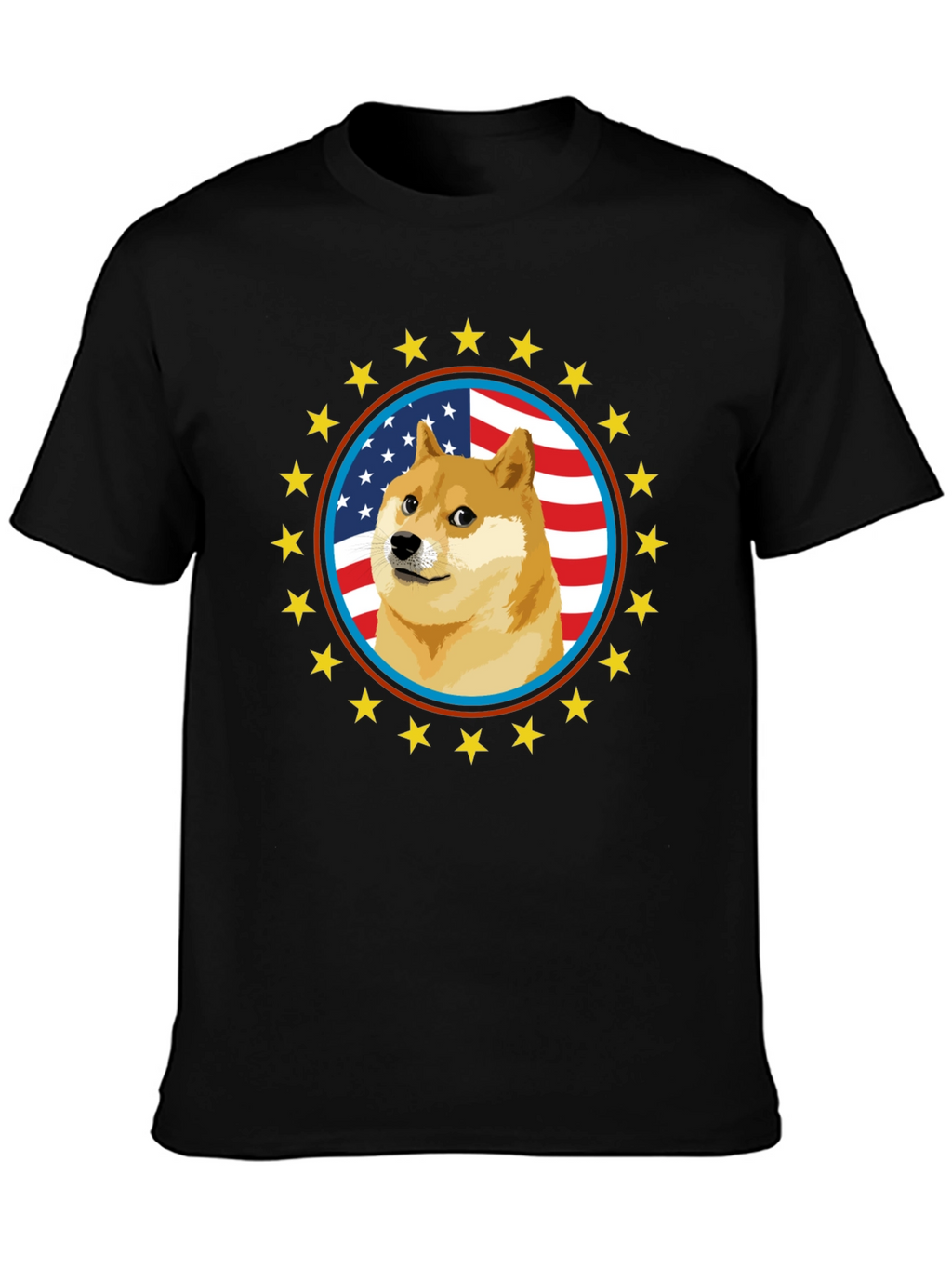Doge Meme American Flag T-Shirt