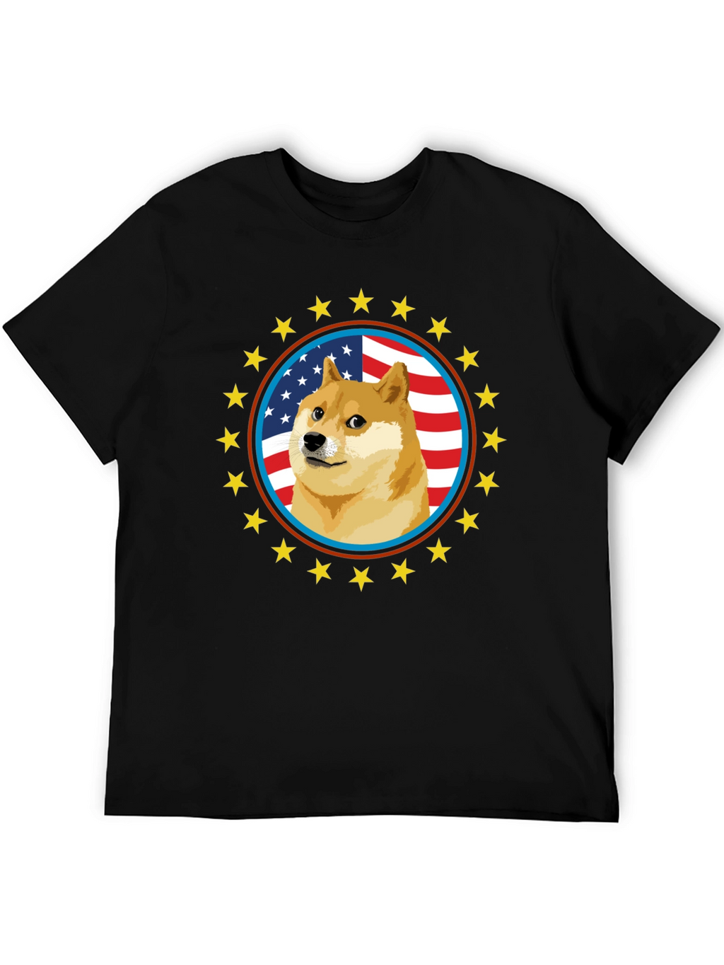 Doge Meme American Flag T-Shirt