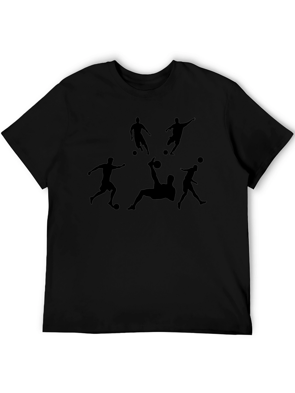 Soccer Silhouette Black T-Shirt