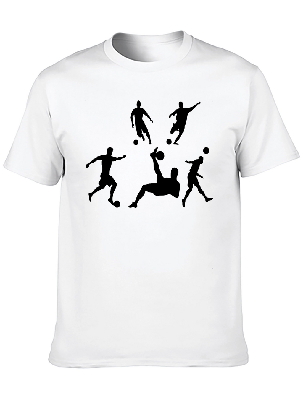 Soccer Silhouette Black T-Shirt