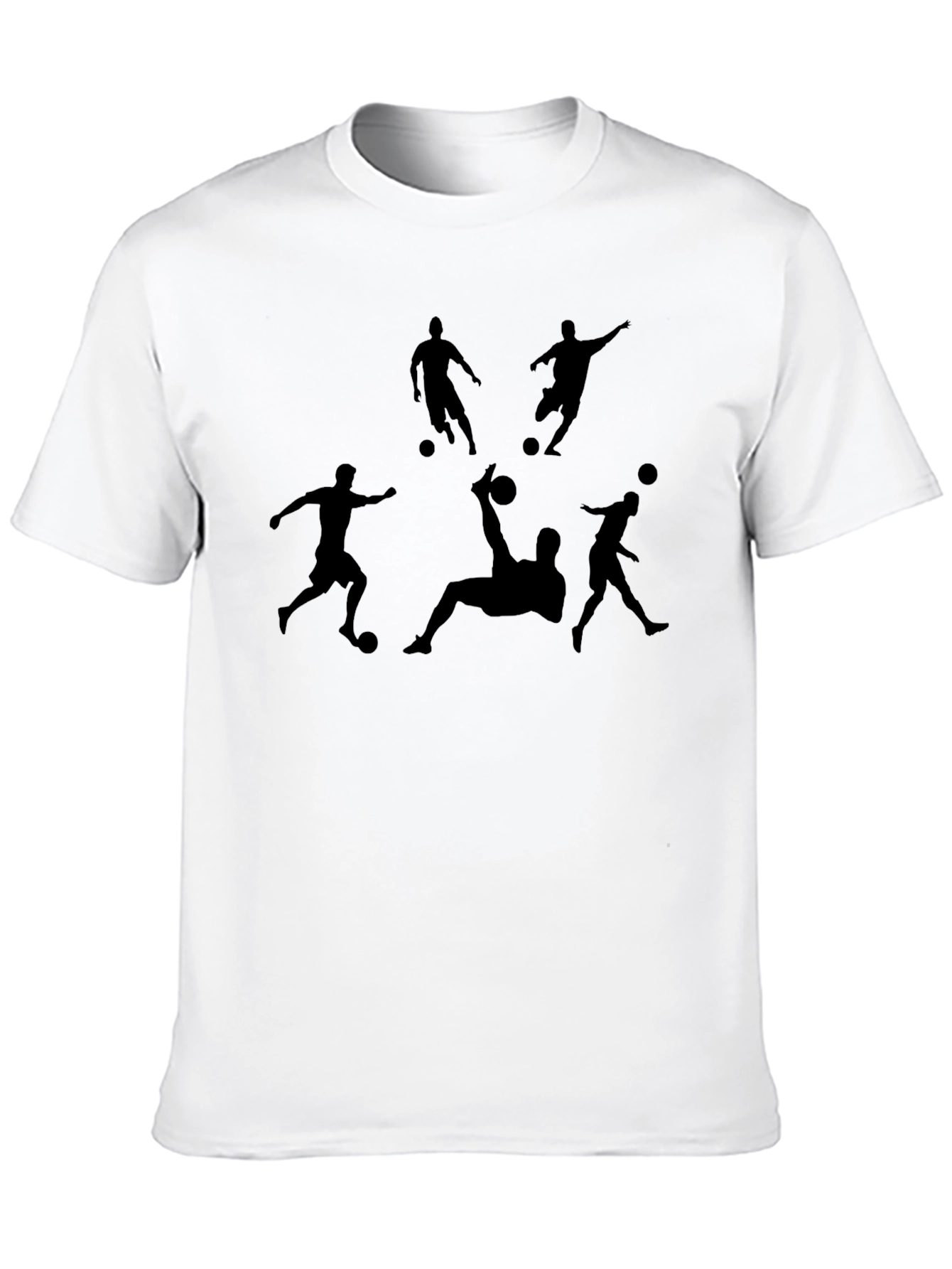 Soccer Silhouette Black T-Shirt