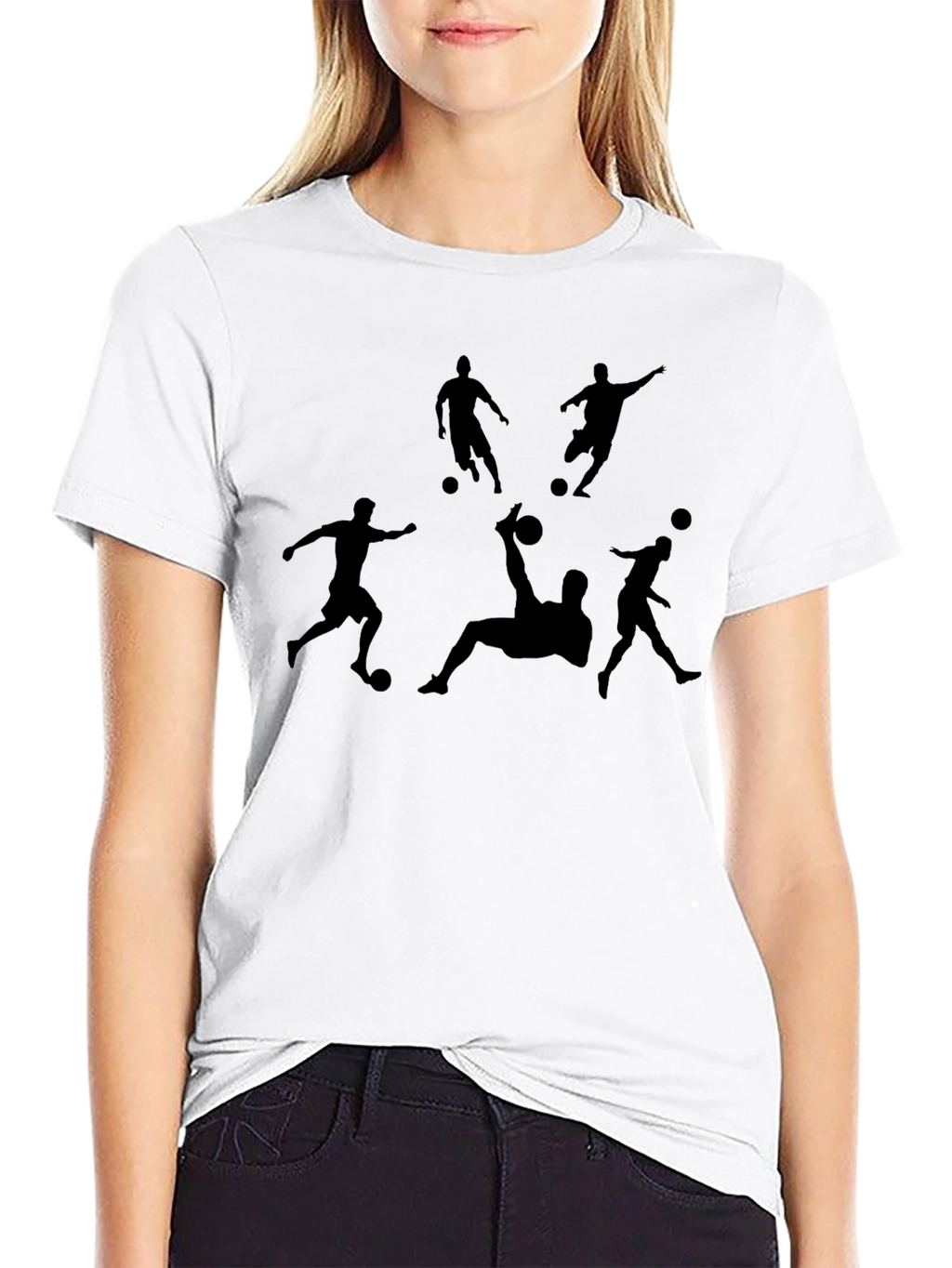 Soccer Silhouette Black T-Shirt