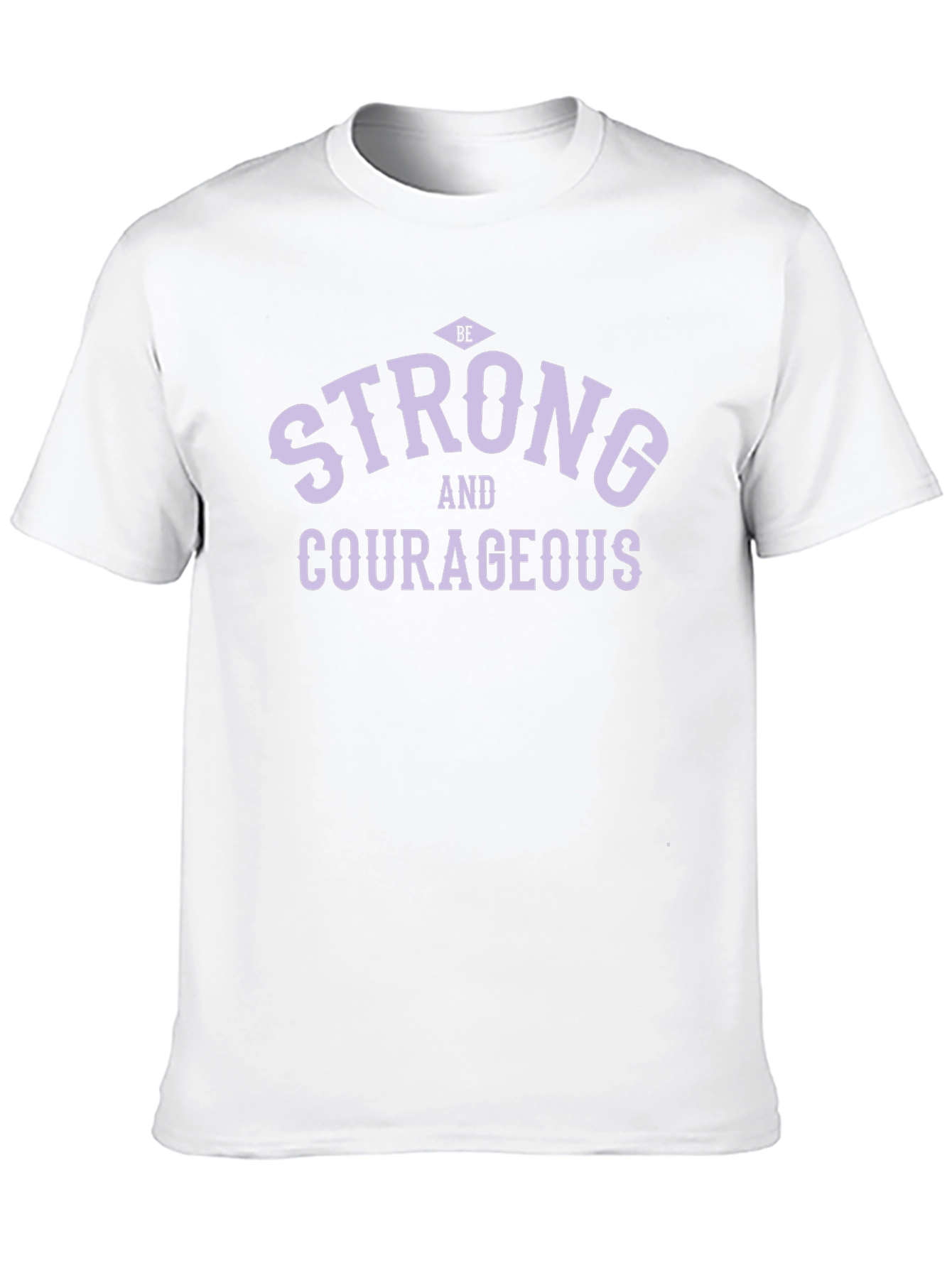 Be Strong and Courageous Black Graphic T-Shirt