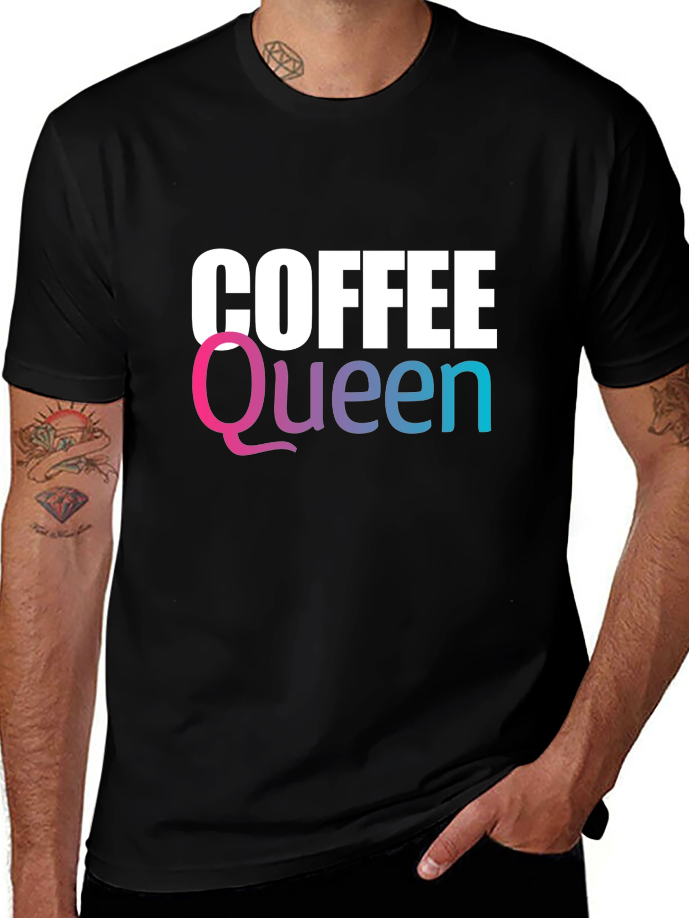 Coffee Queen Graphic Tee - Black Unisex Shirt