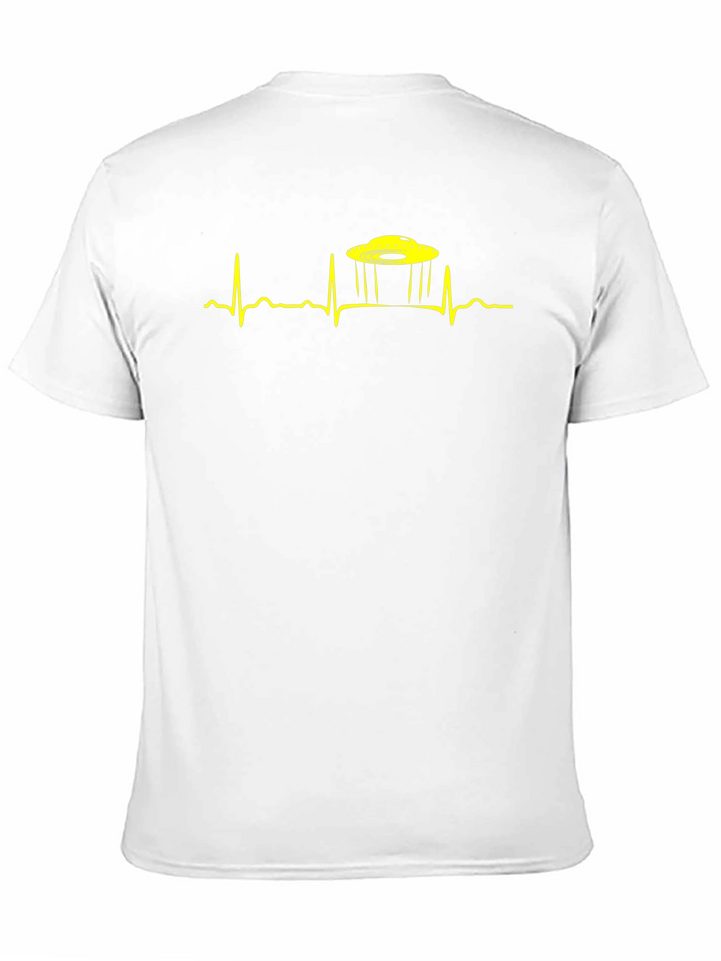 UFO Heartbeat Graphic Tee - Black Cotton T-Shirt