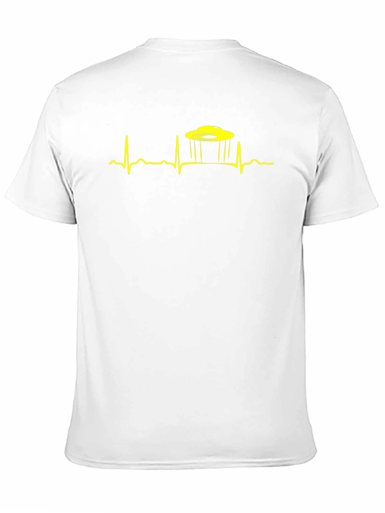 UFO Heartbeat Graphic Tee - Black Cotton T-Shirt